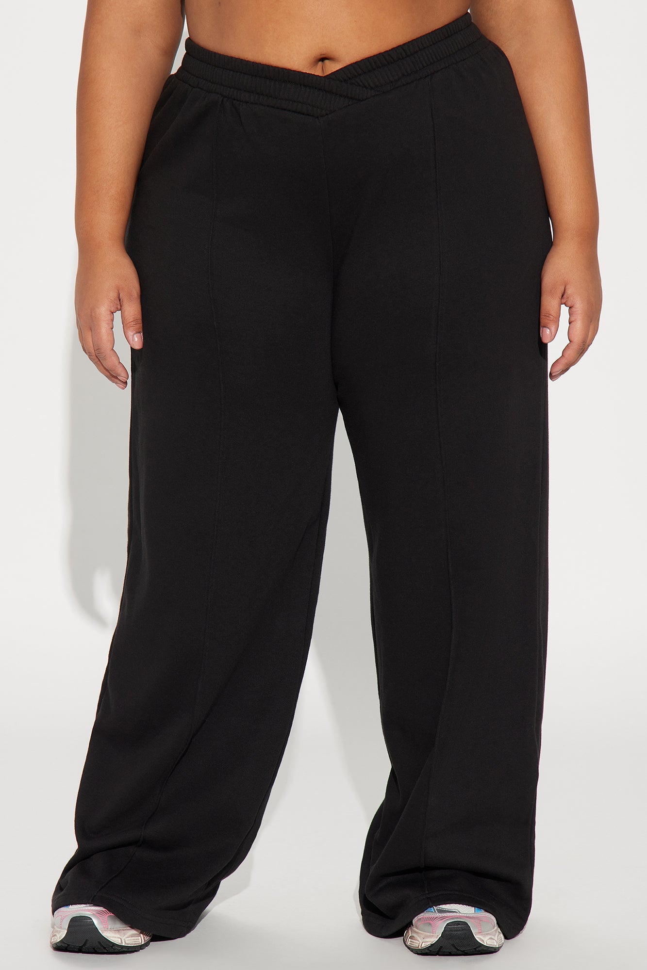 Cassandra Cross Over Lounge Pant - Black - HCWP
