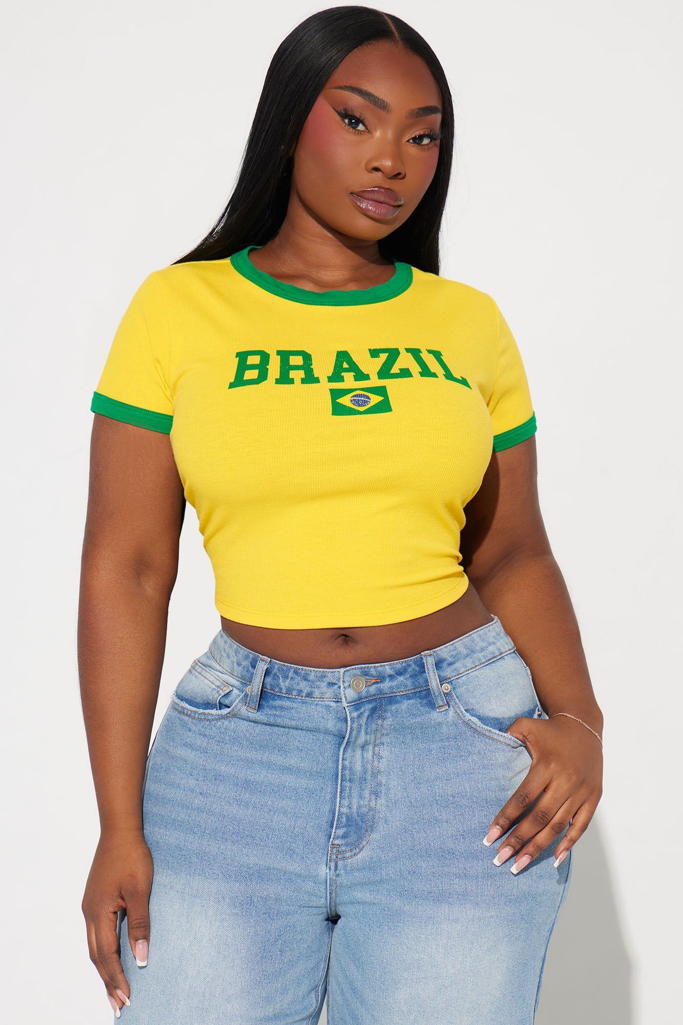 Brazil Ringer Tee - Yellow - HCWP