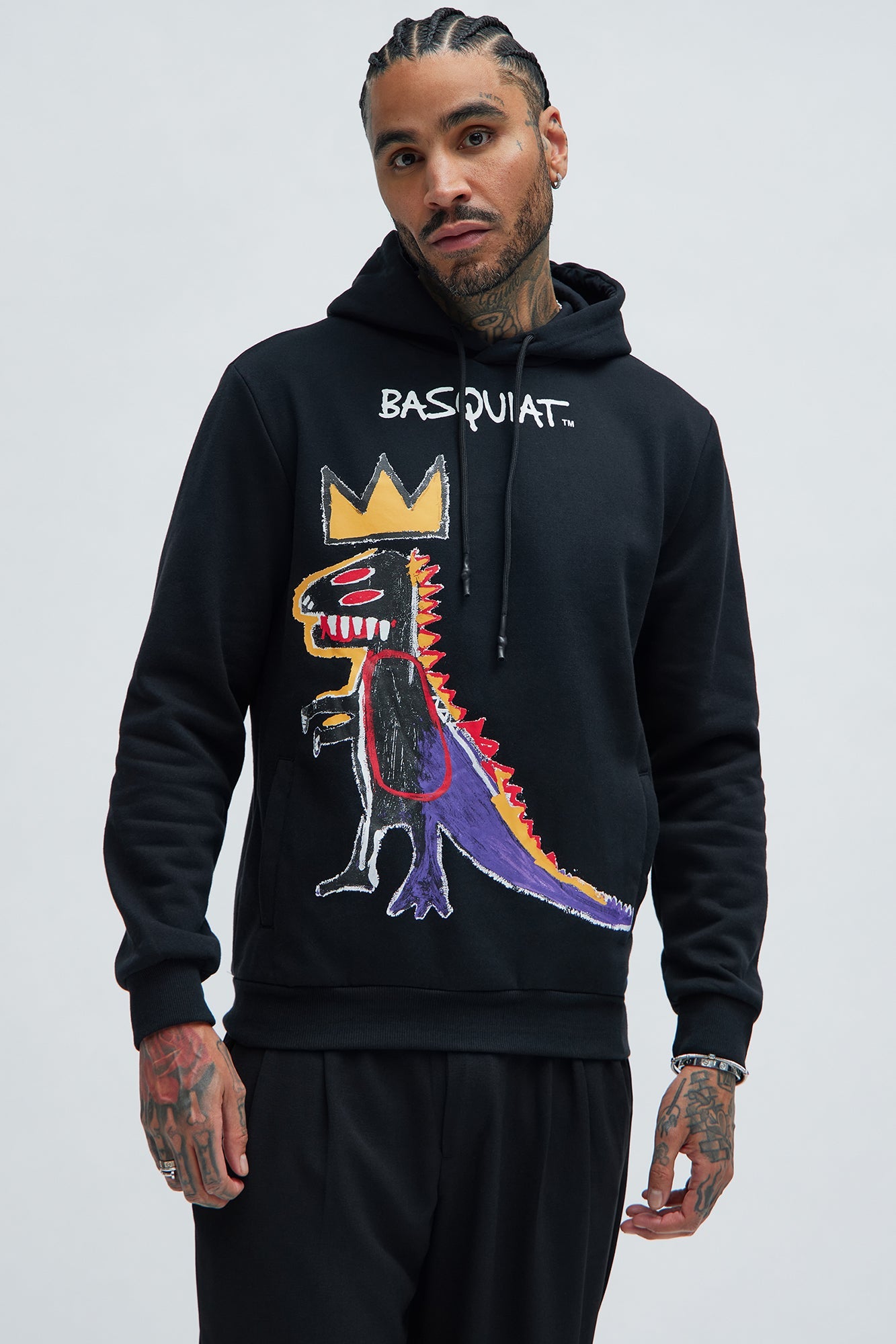 Basquiat Dinosaur Hoodie - Black - HCWP