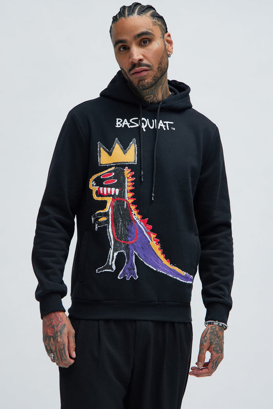 Basquiat Dinosaur Hoodie - Black - HCWP