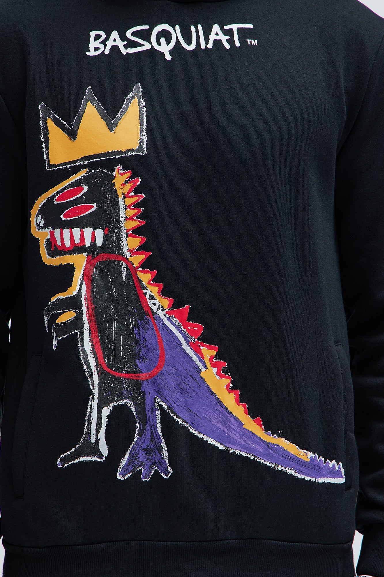 Basquiat Dinosaur Hoodie - Black - HCWP