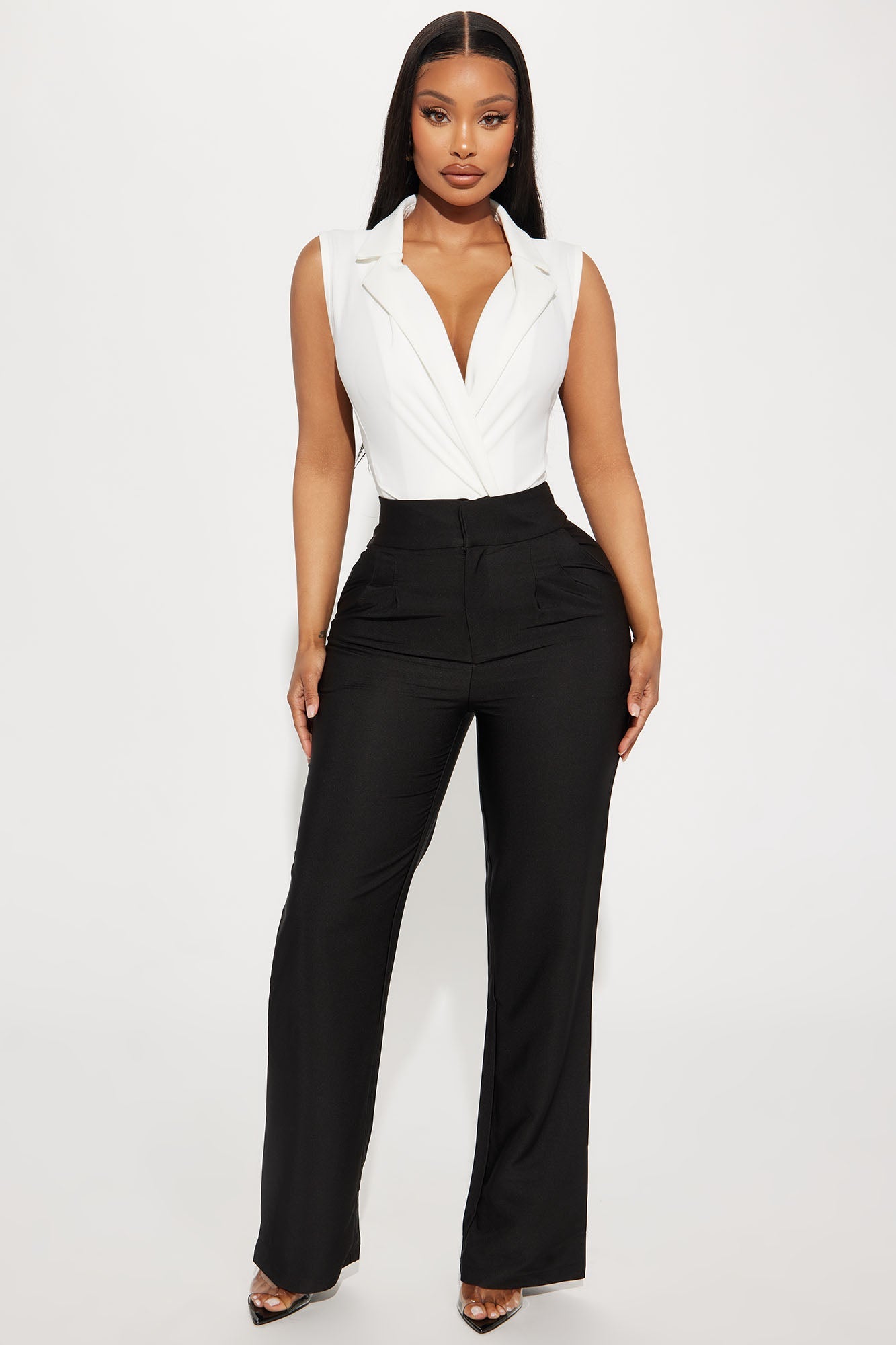 Diana Wide Leg Trouser - Khaki - HCWP