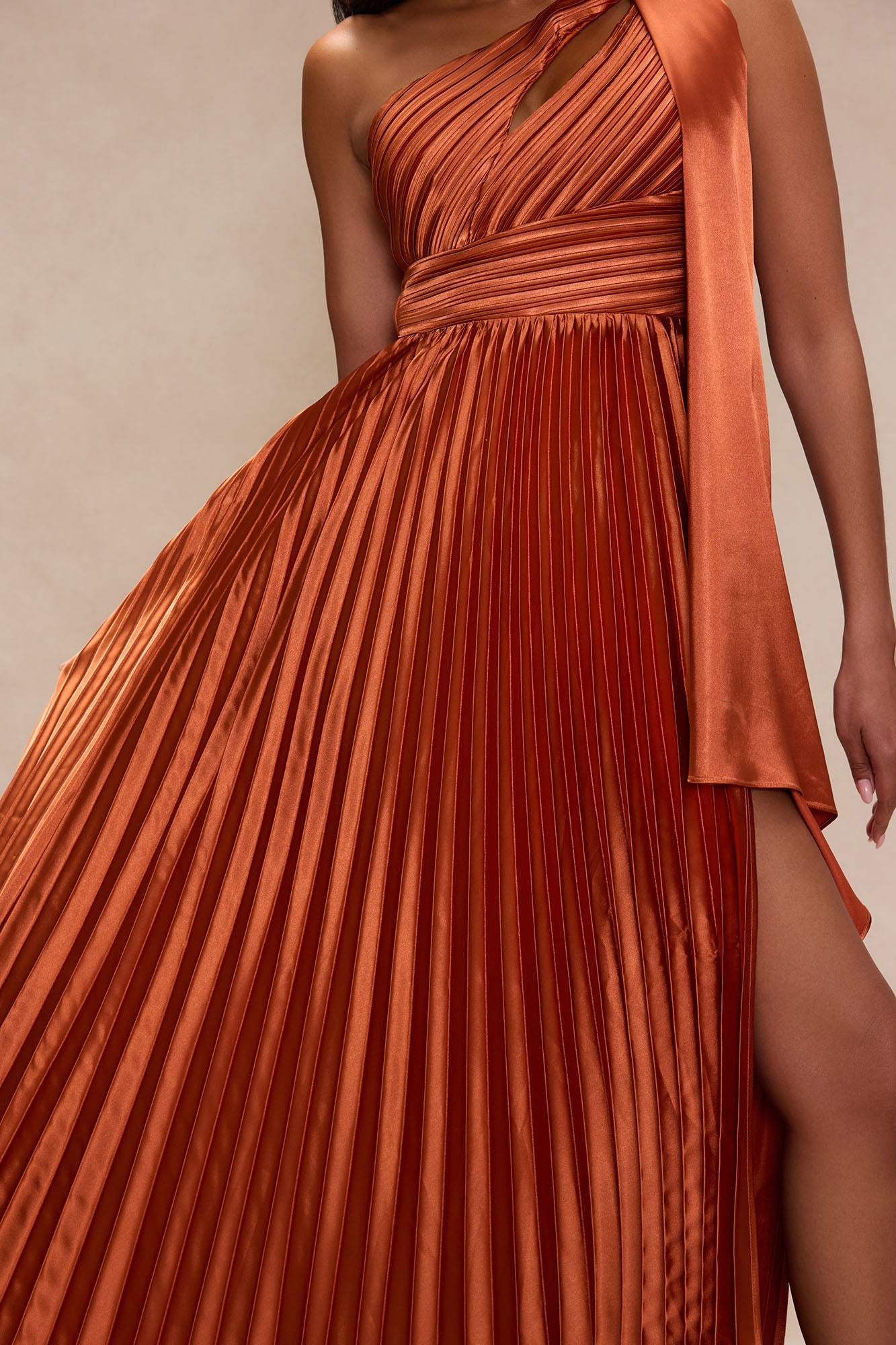 Unforgettable Night Satin Gown - Cognac - HCWP