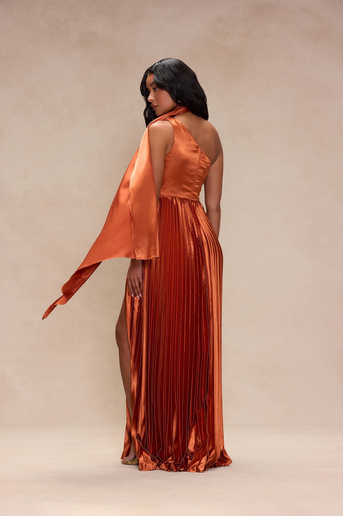 Unforgettable Night Satin Gown - Cognac - HCWP