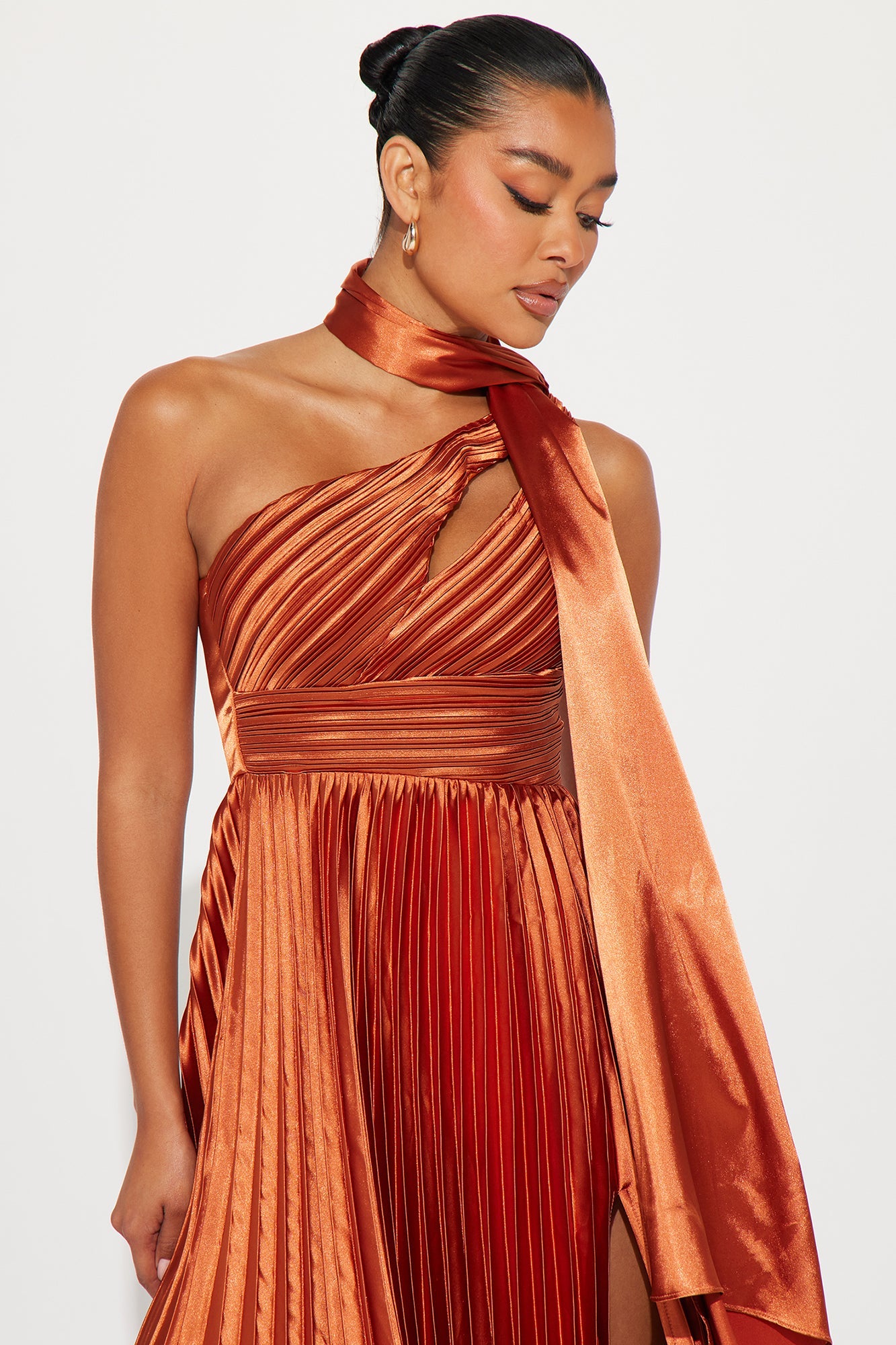 Unforgettable Night Satin Gown - Cognac - HCWP