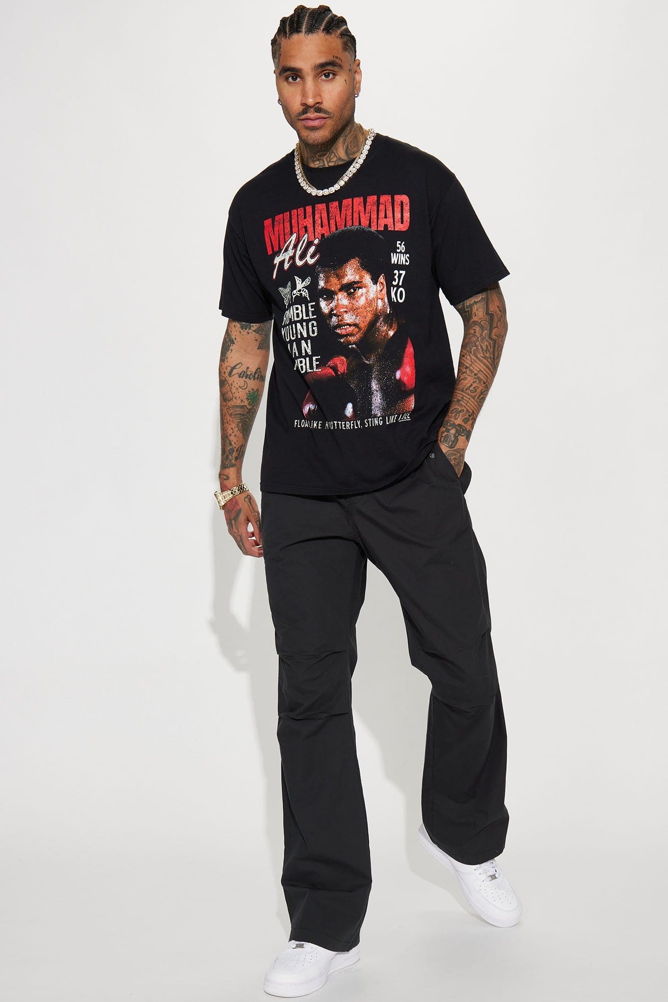 Muhammad Ali Rumble Short Sleeve Tee - Black - HCWP
