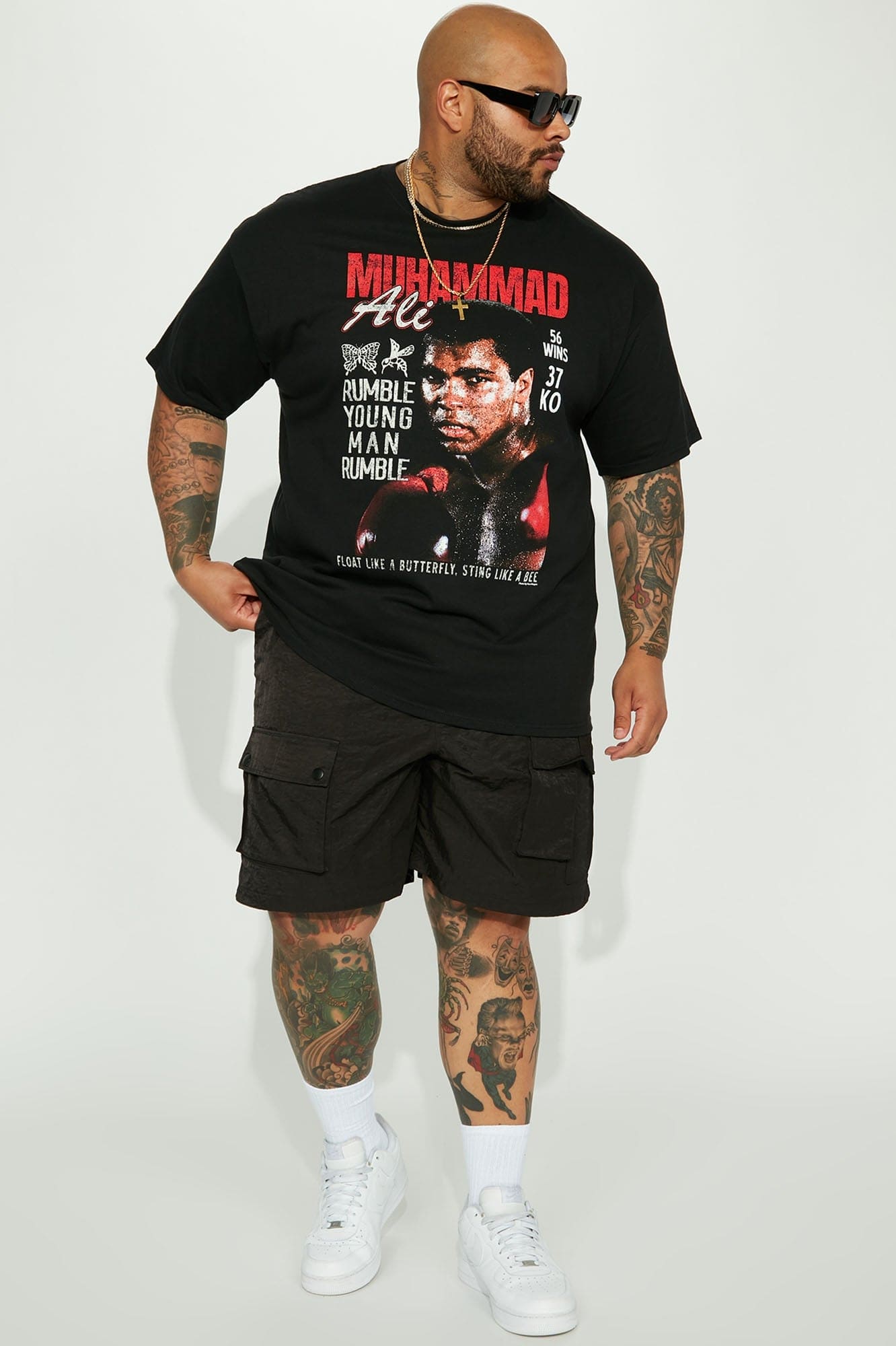 Muhammad Ali Rumble Short Sleeve Tee - Black - HCWP