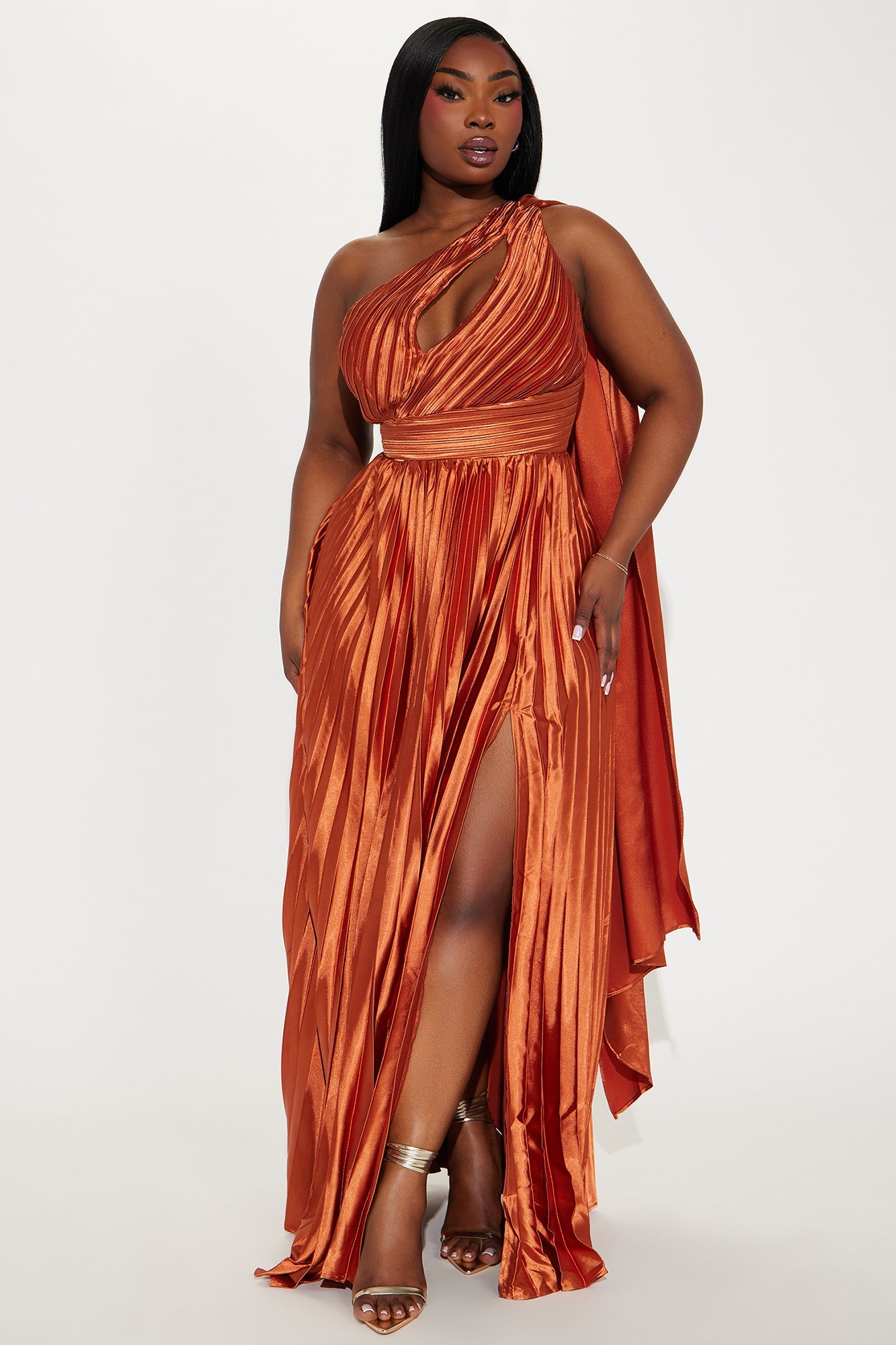 Unforgettable Night Satin Gown - Cognac - HCWP