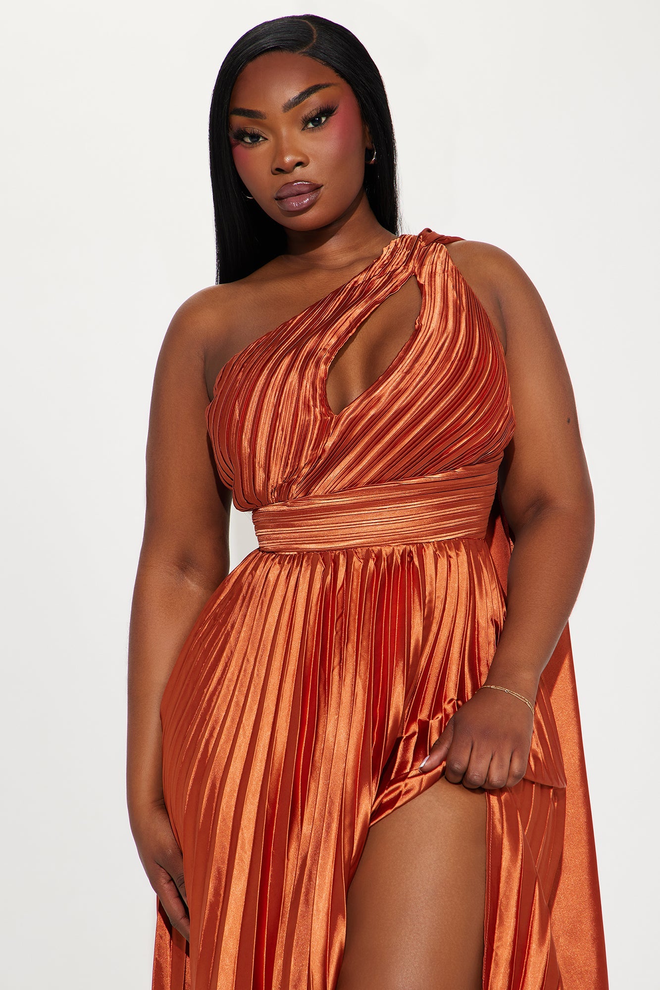 Unforgettable Night Satin Gown - Cognac - HCWP