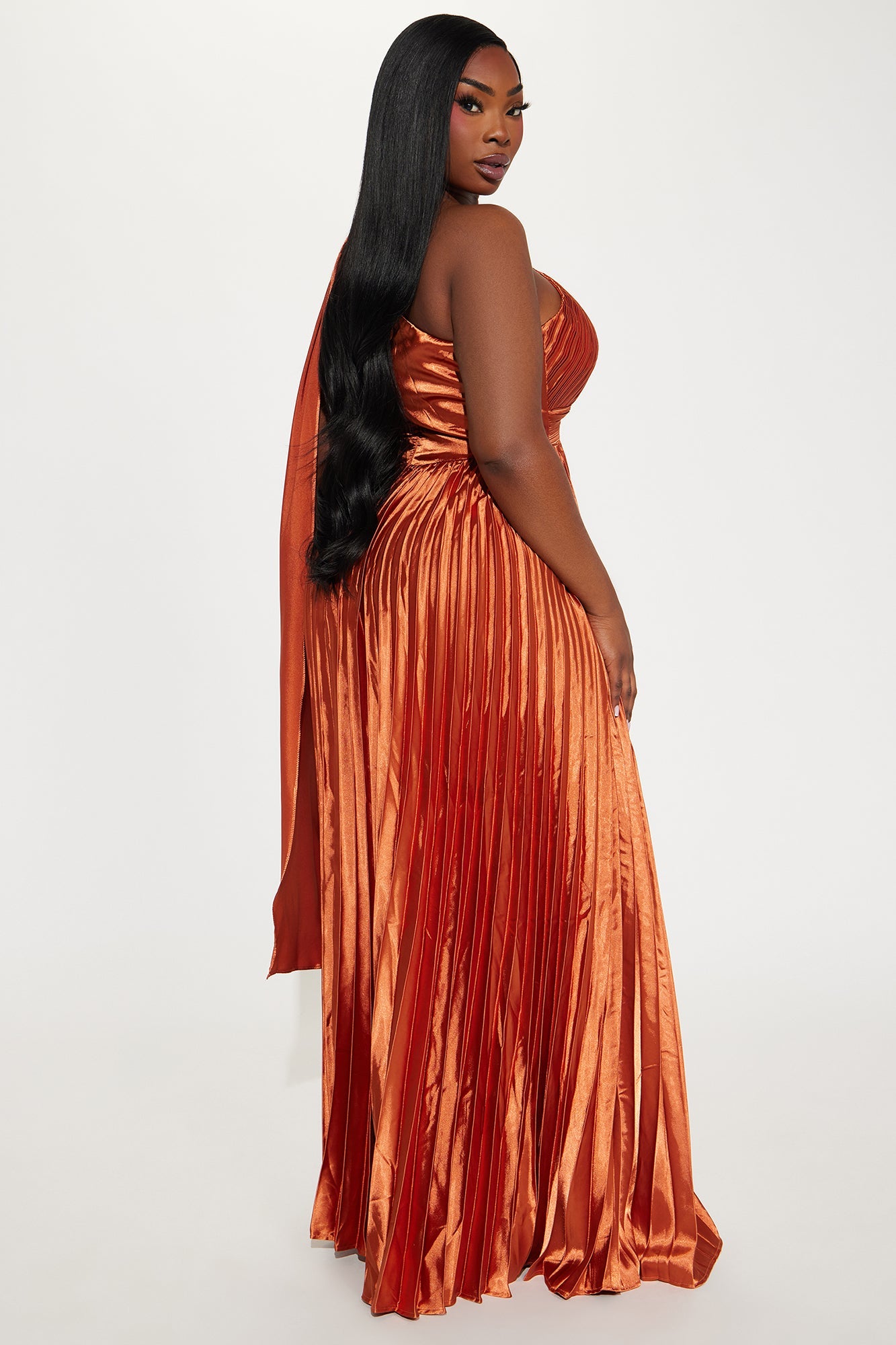 Unforgettable Night Satin Gown - Cognac - HCWP