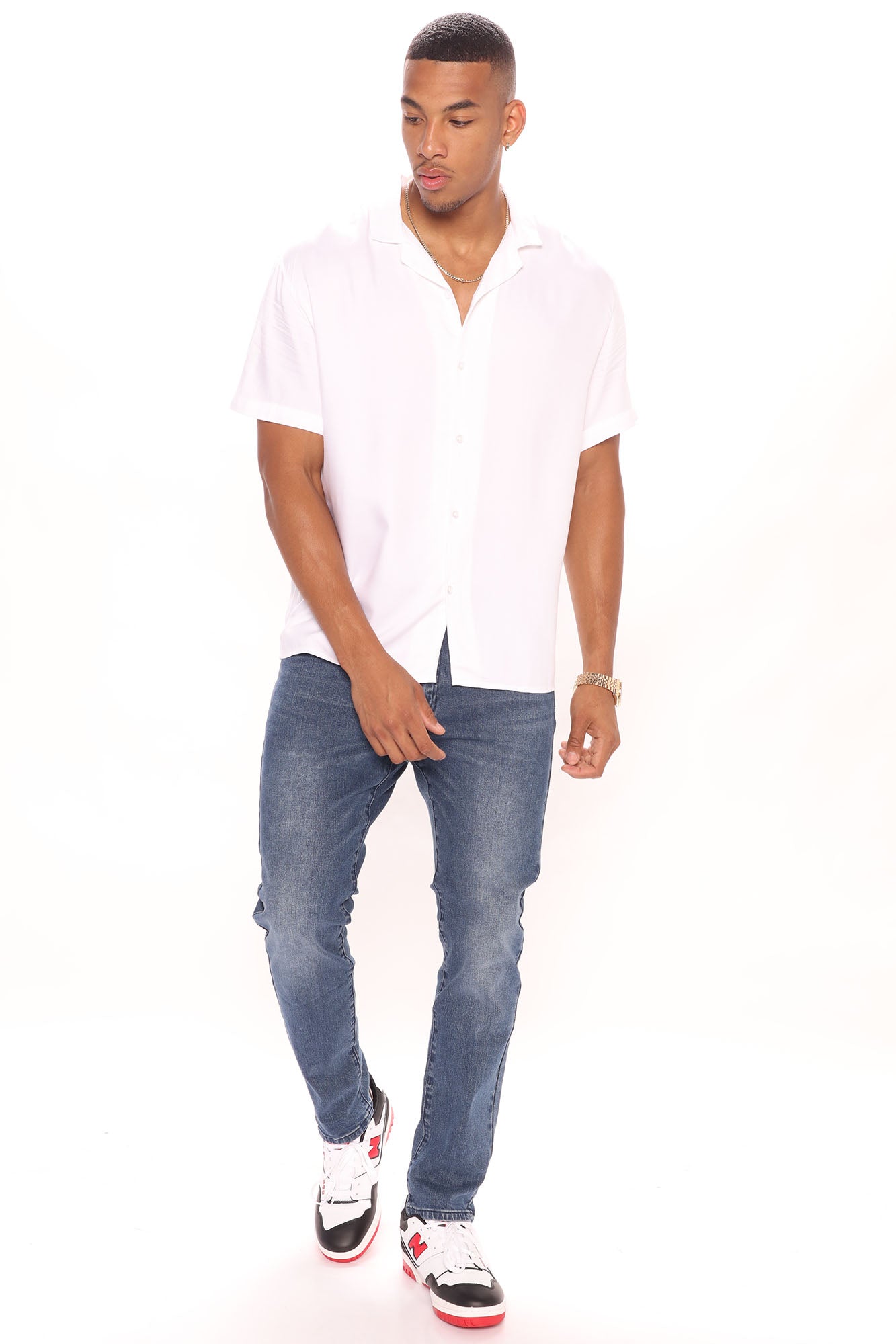 Dawson Short Sleeve Woven Top - Black - HCWP
