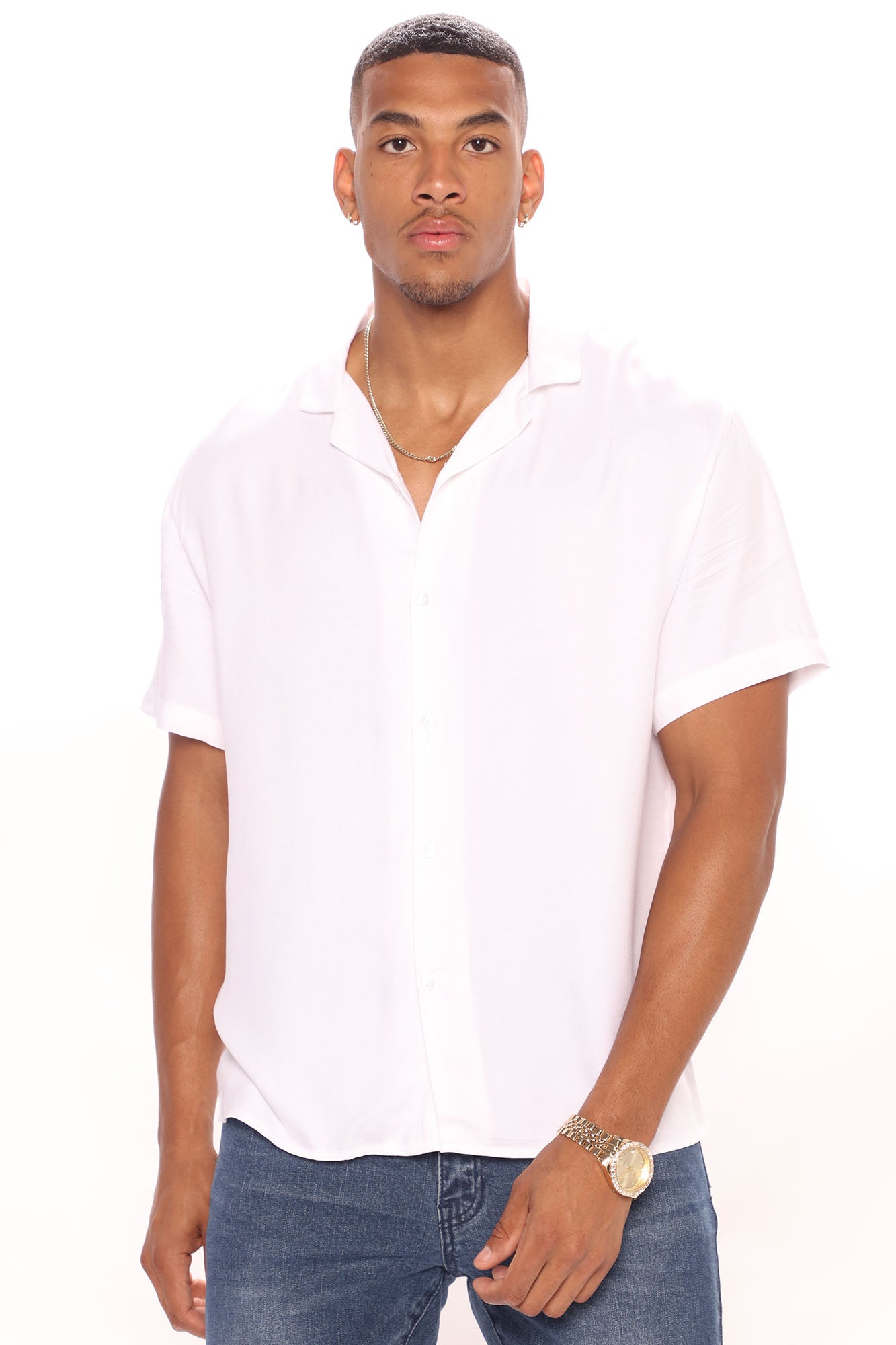 Dawson Short Sleeve Woven Top - Black - HCWP