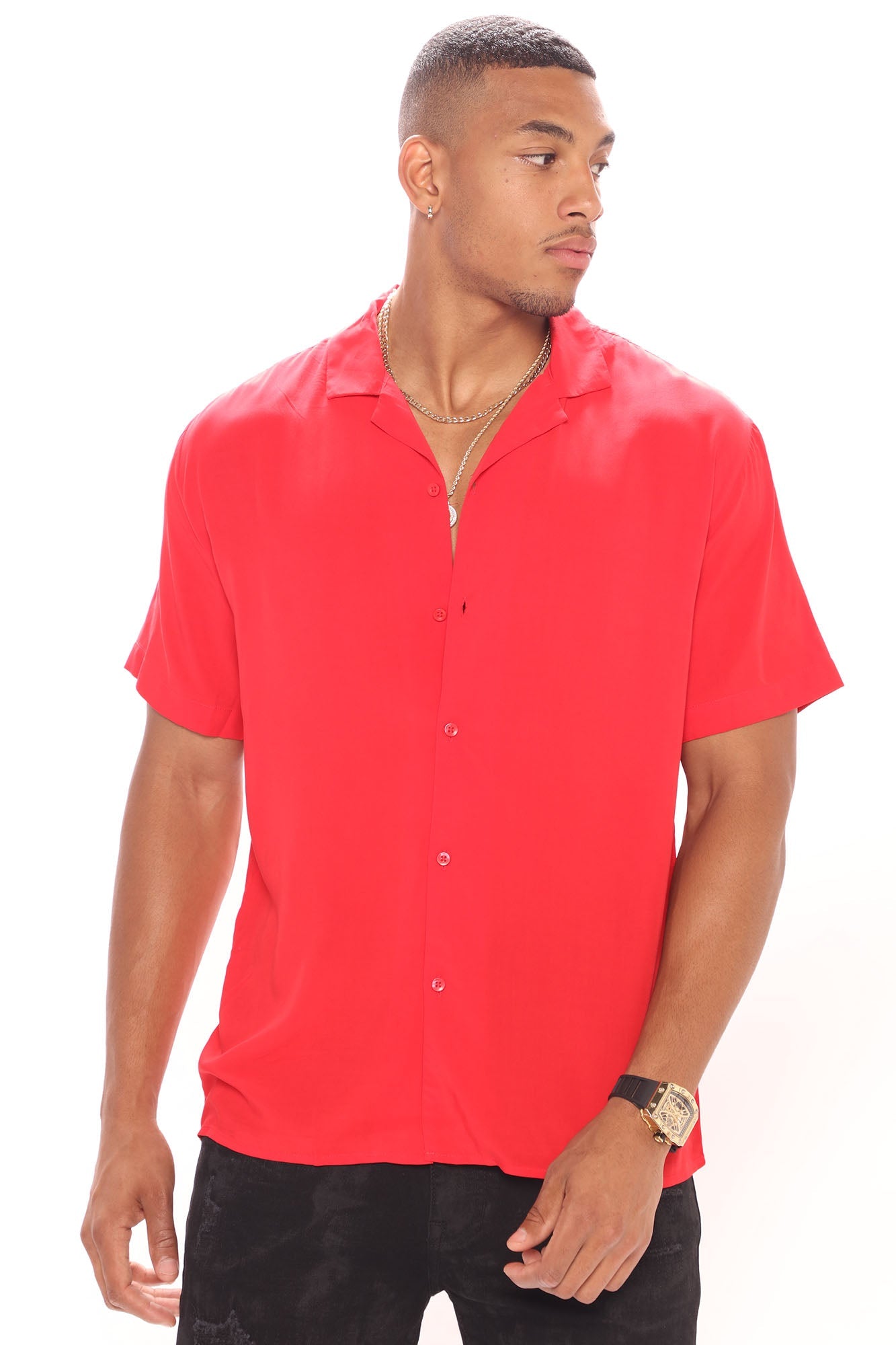 Dawson Short Sleeve Woven Top - Black - HCWP