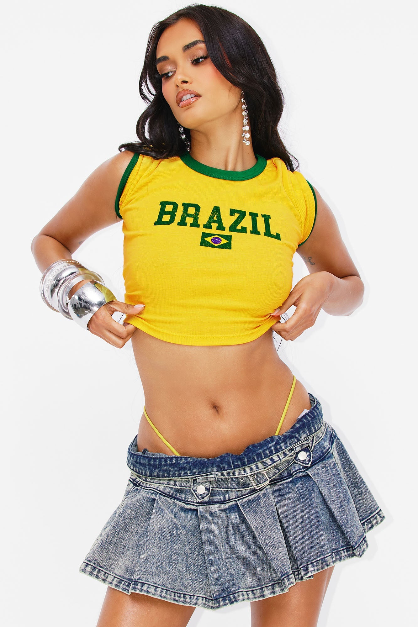 Brazil Ringer Tee - Yellow - HCWP