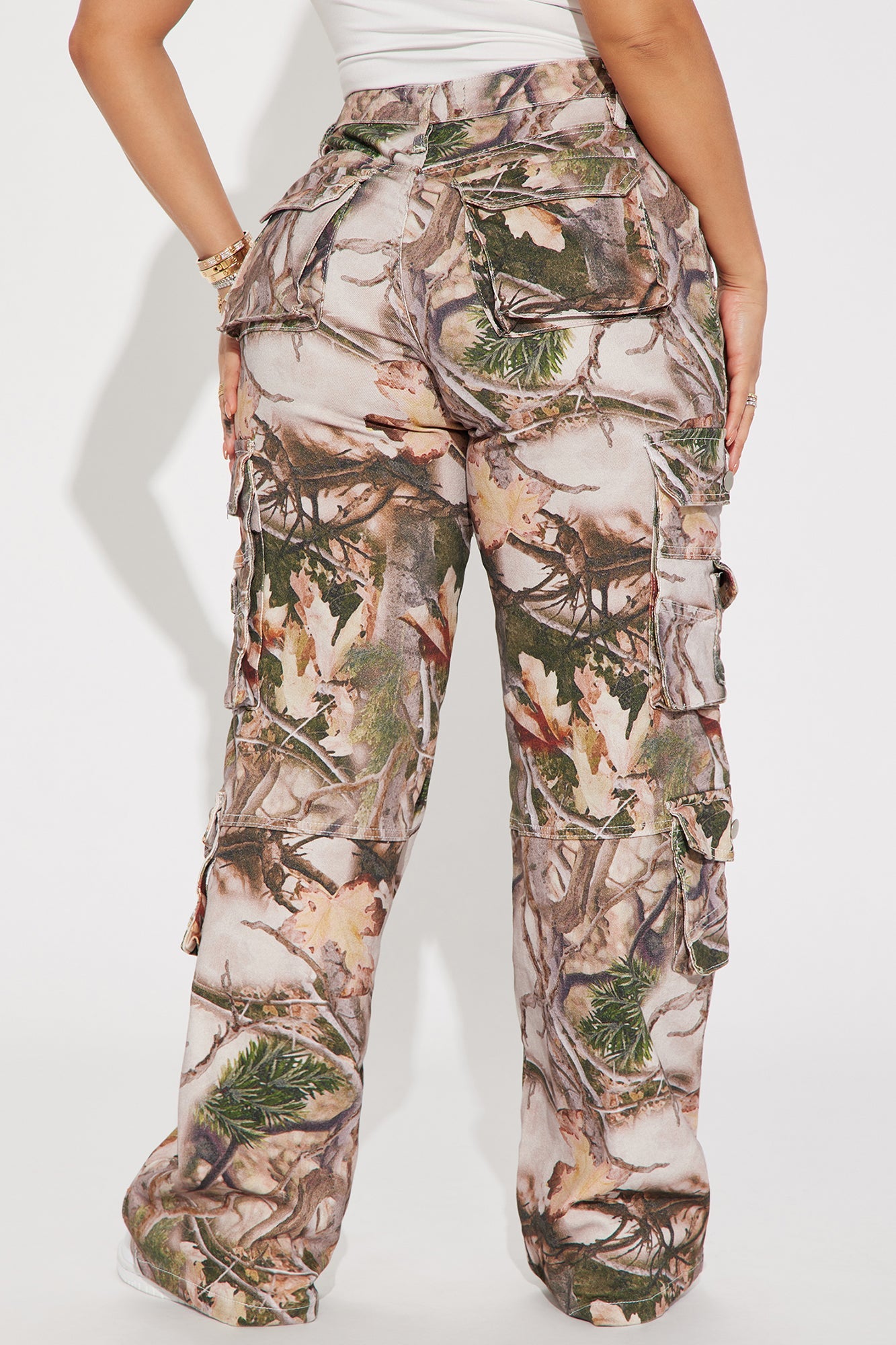Hide And Seek Stretch Camo Cargo Jean - Taupe - HCWP