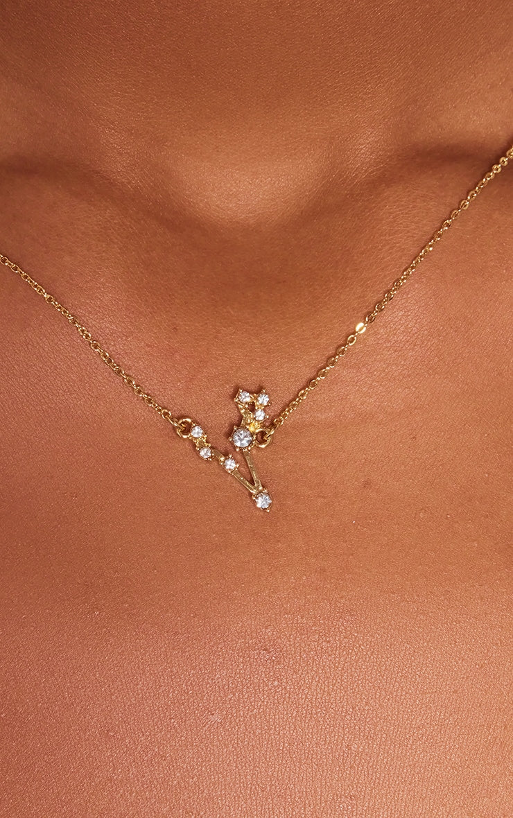 Gold Plated Pisces Celestial Necklace - HCWP