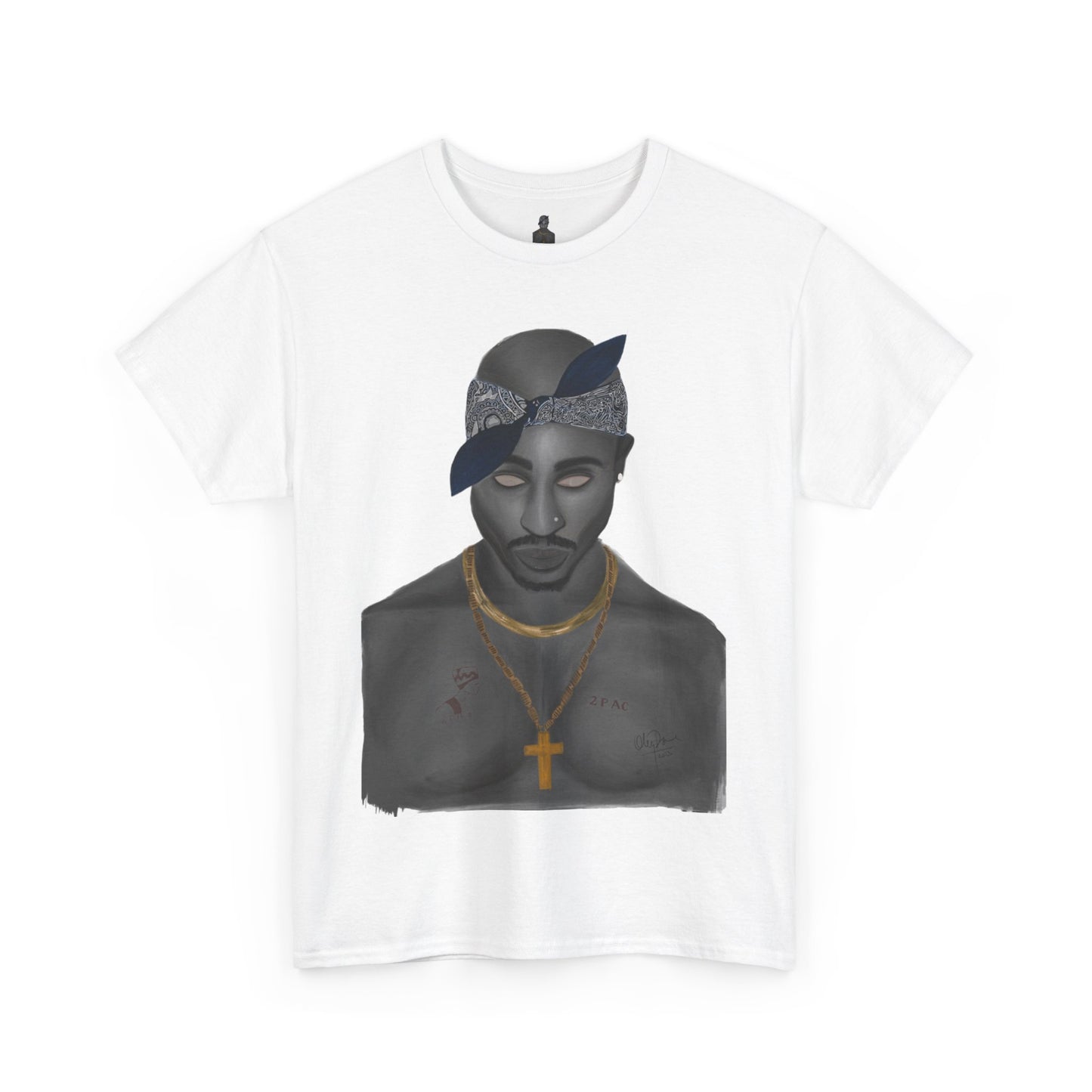 2 Pac T-shirt painted by Oleg Dave - HCWP