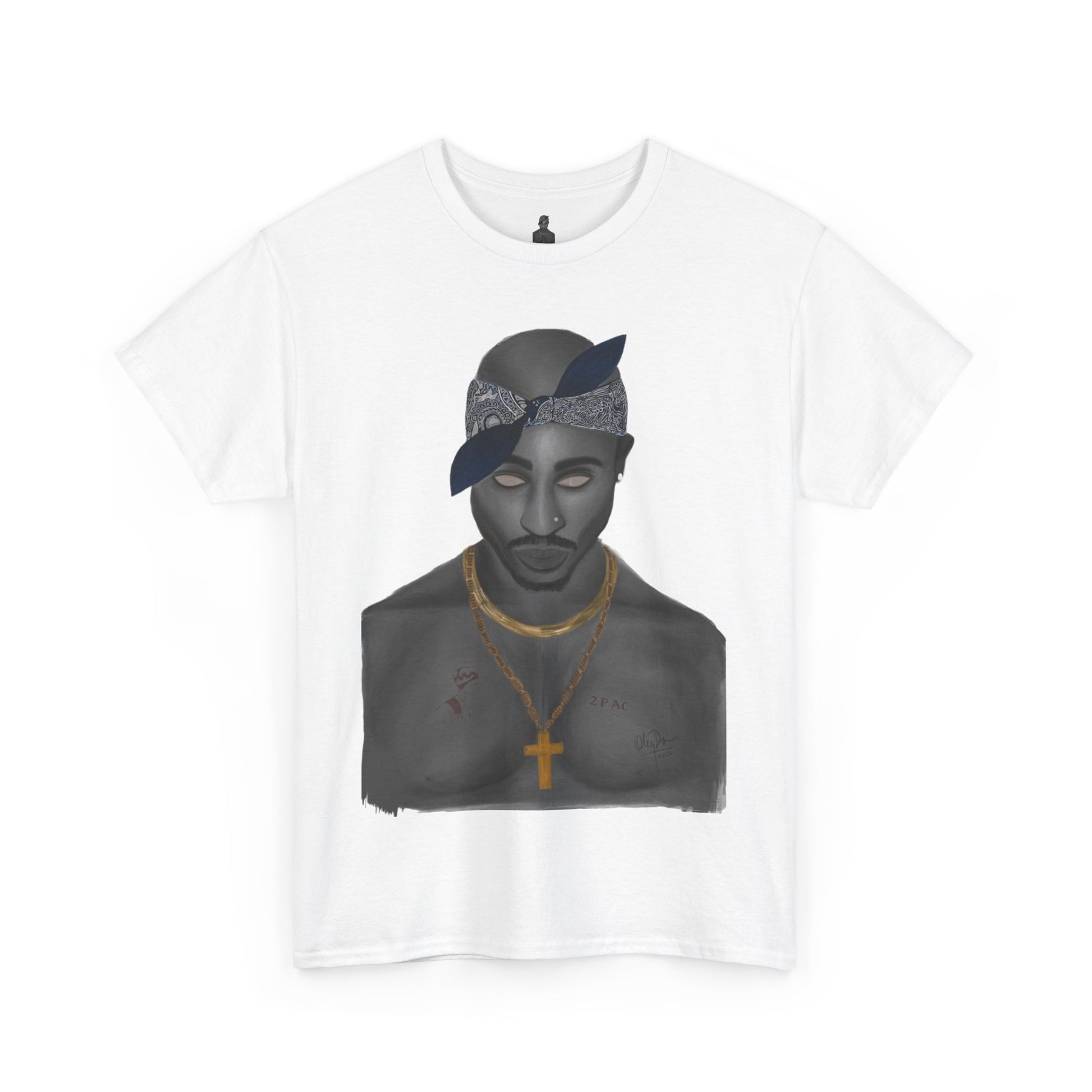 2 Pac T-shirt painted by Oleg Dave - HCWP