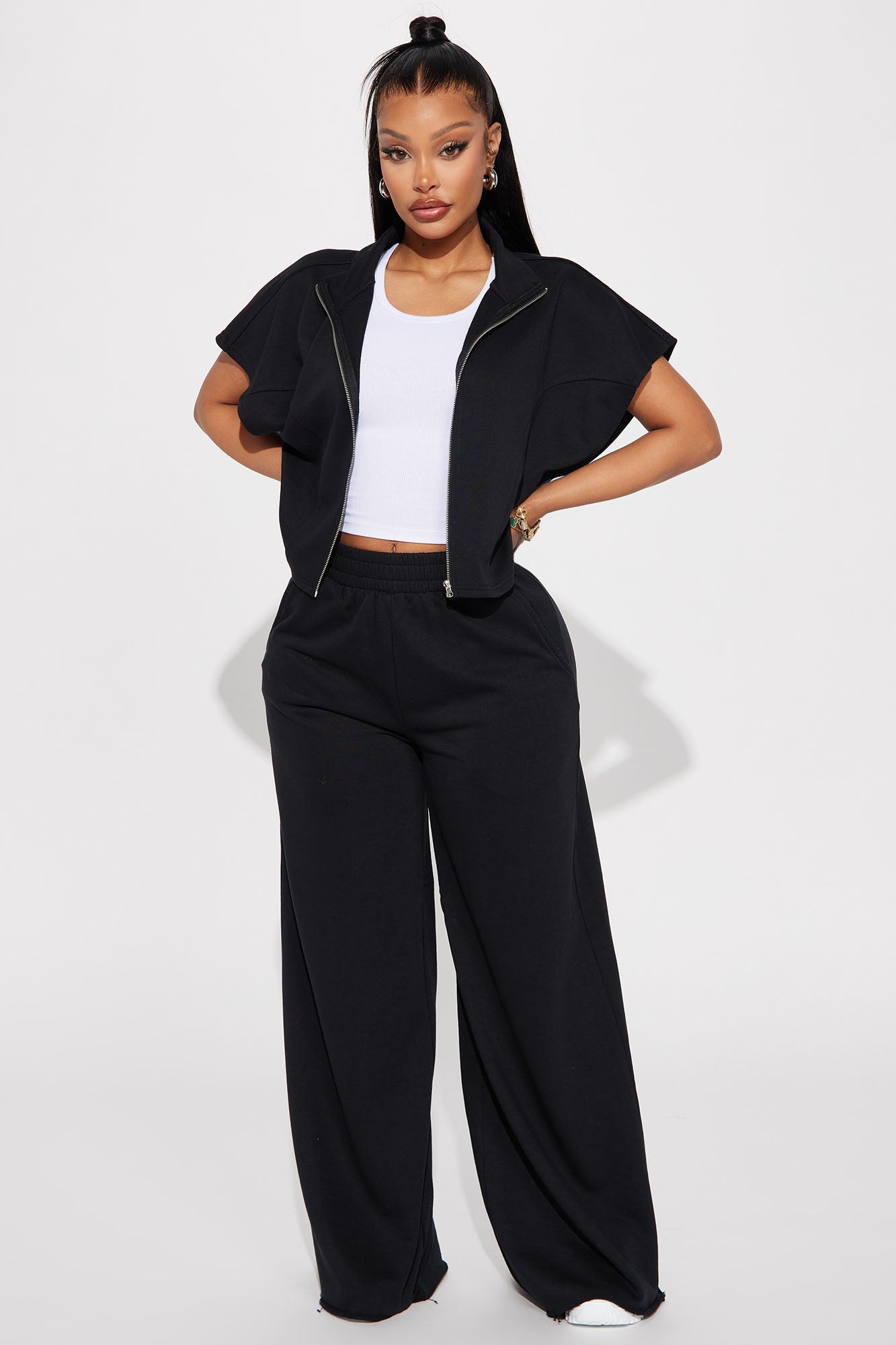 Fair Game Lounge Wide Leg Pant - Black - HCWP