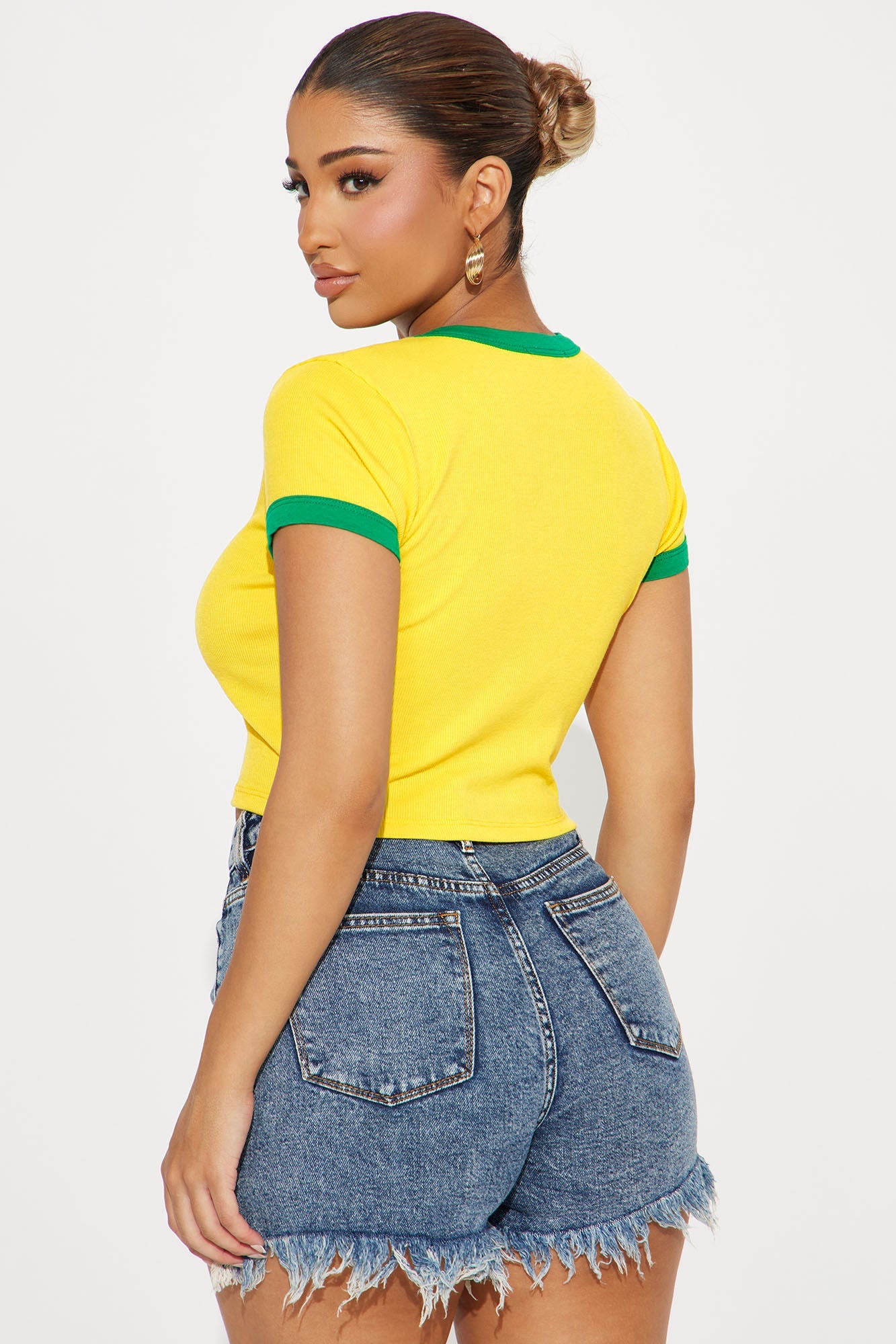 Brazil Ringer Tee - Yellow - HCWP