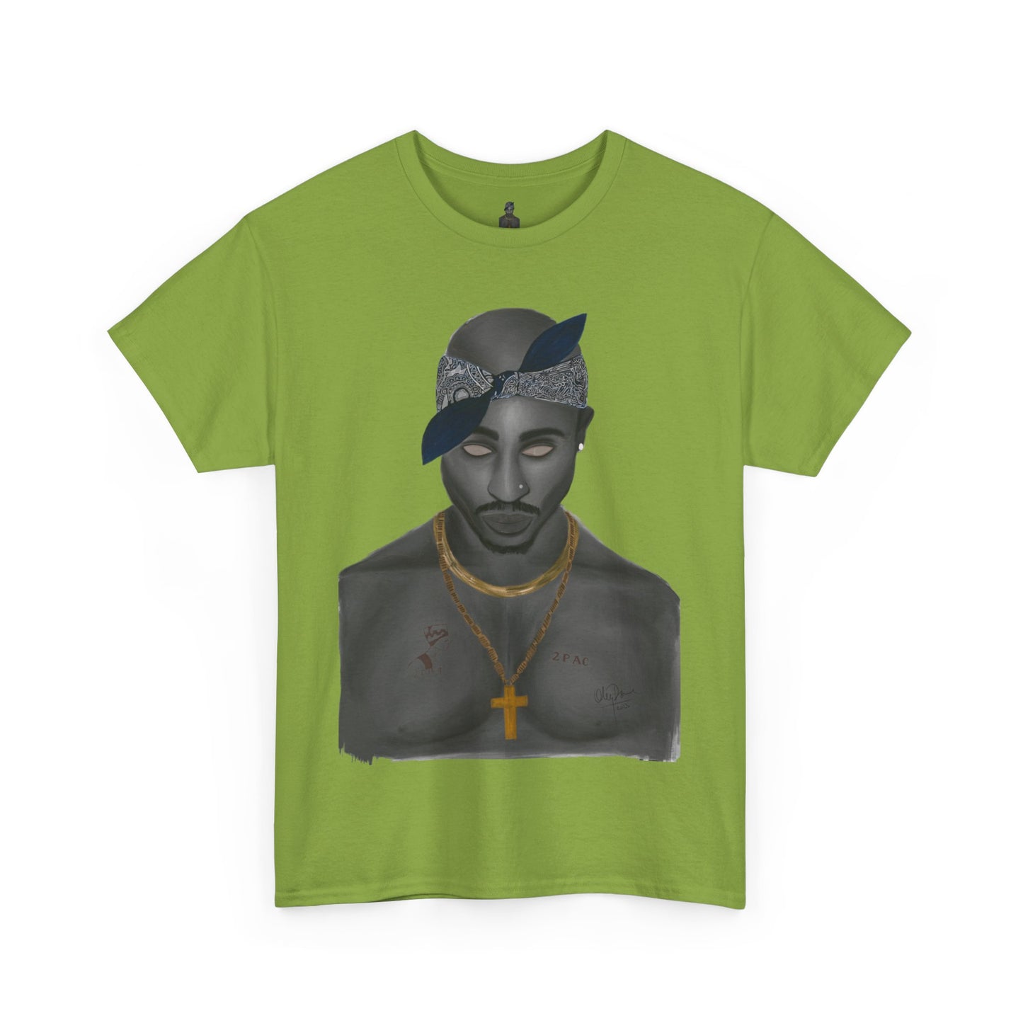 2 Pac T-shirt painted by Oleg Dave - HCWP