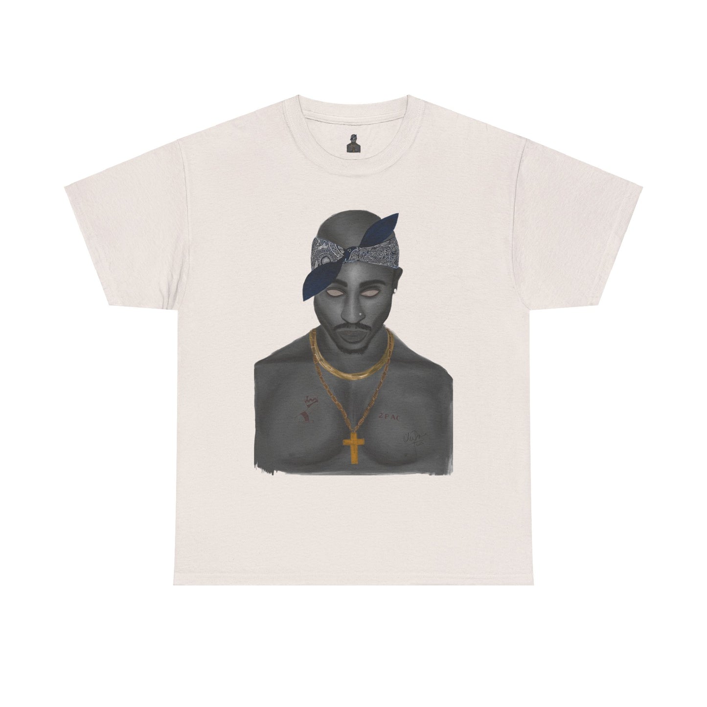 2 Pac T-shirt painted by Oleg Dave - HCWP