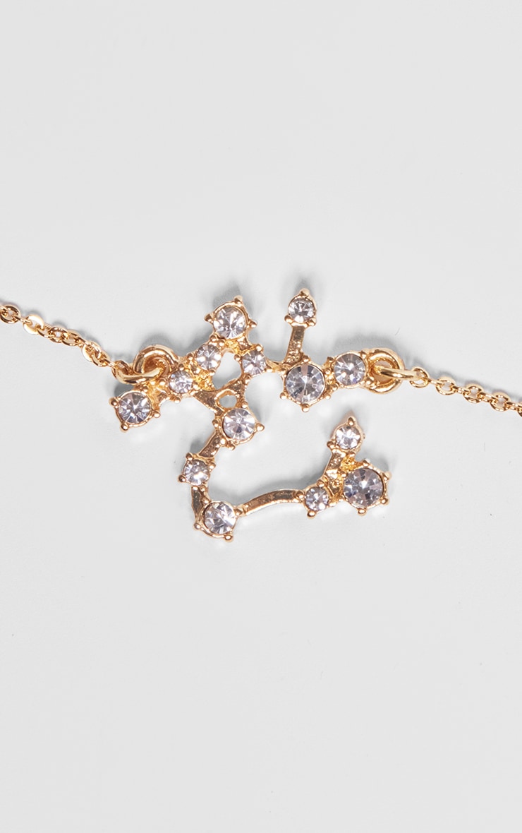 Gold Plated Cancer Celestial Necklace - HCWP