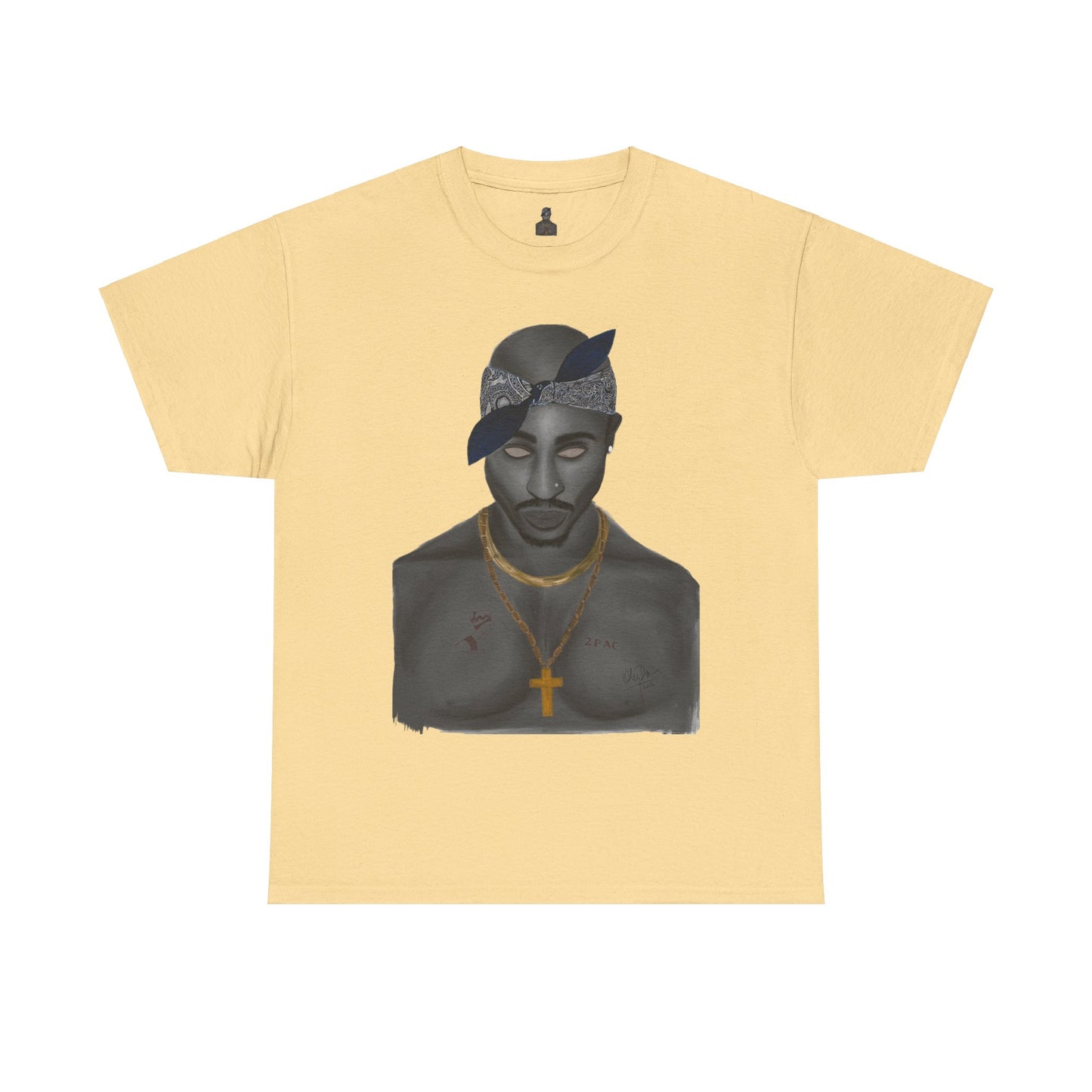 2 Pac T-shirt painted by Oleg Dave - HCWP