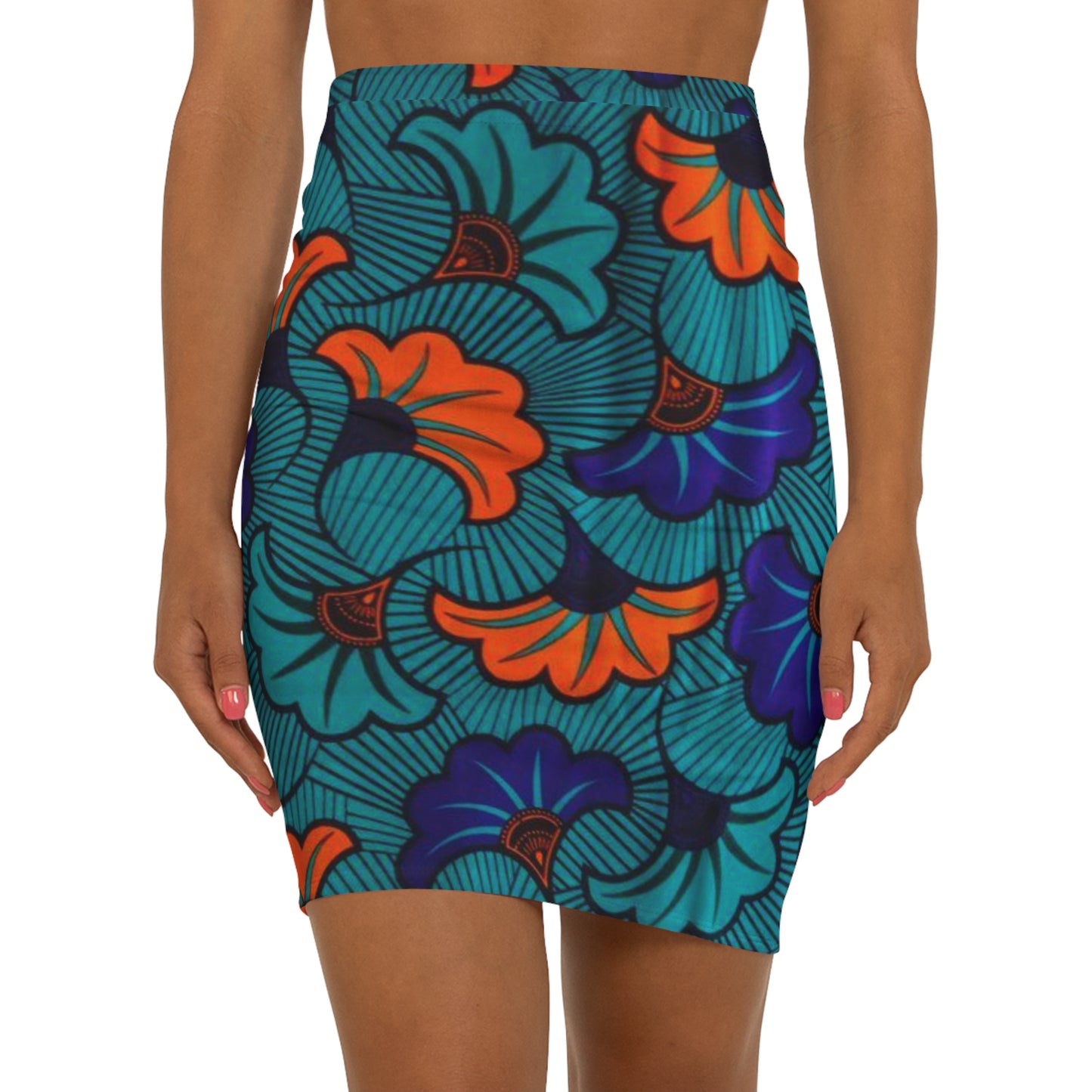 Women's Mid-Waist Pencil Skirt (AOP) - HCWP