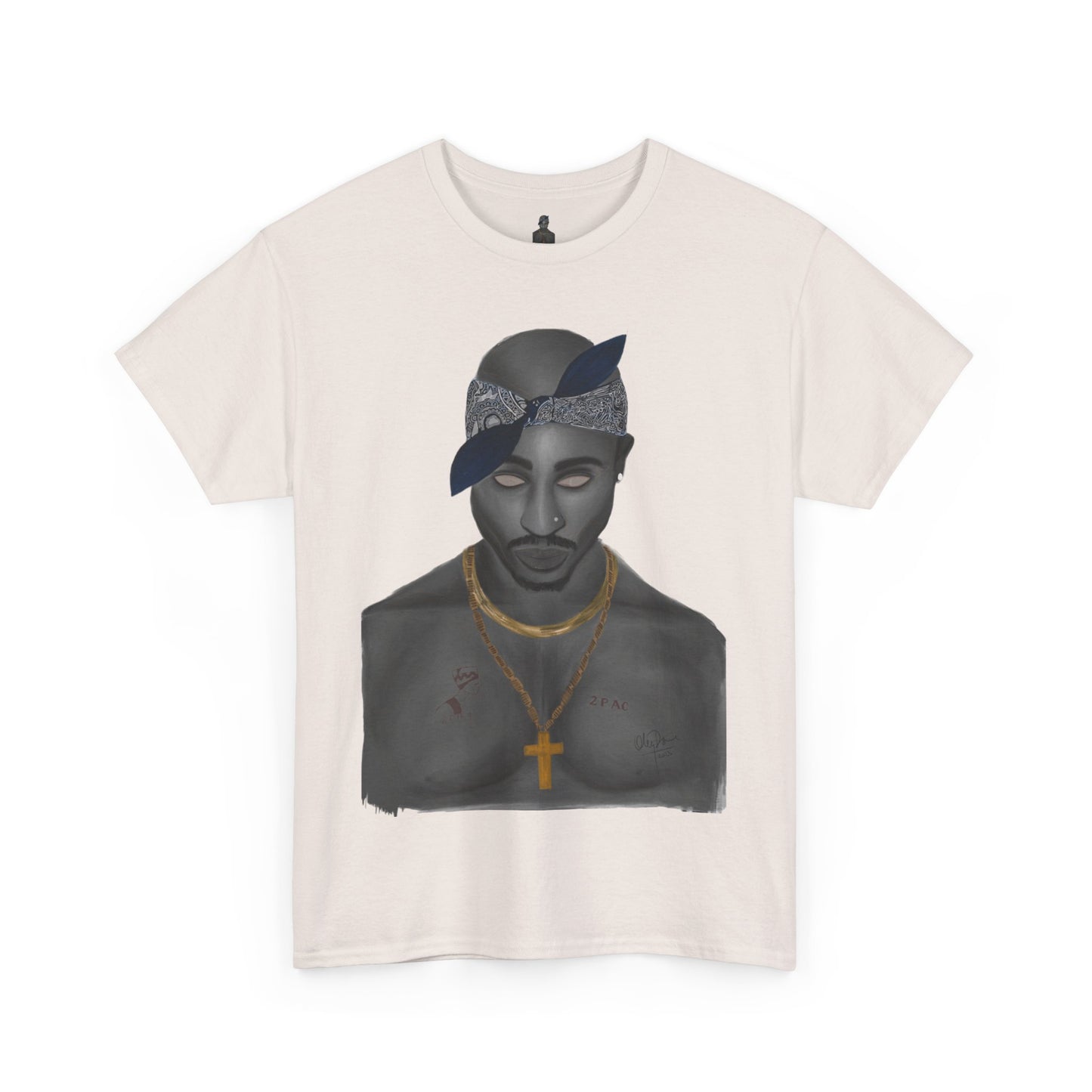 2 Pac T-shirt painted by Oleg Dave - HCWP