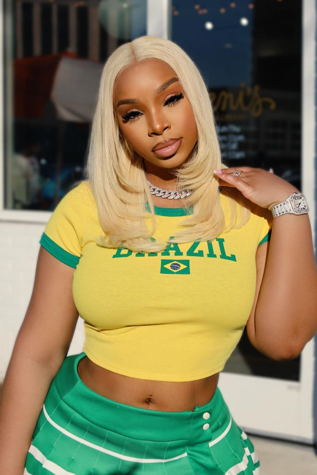 Brazil Ringer Tee - Yellow - HCWP