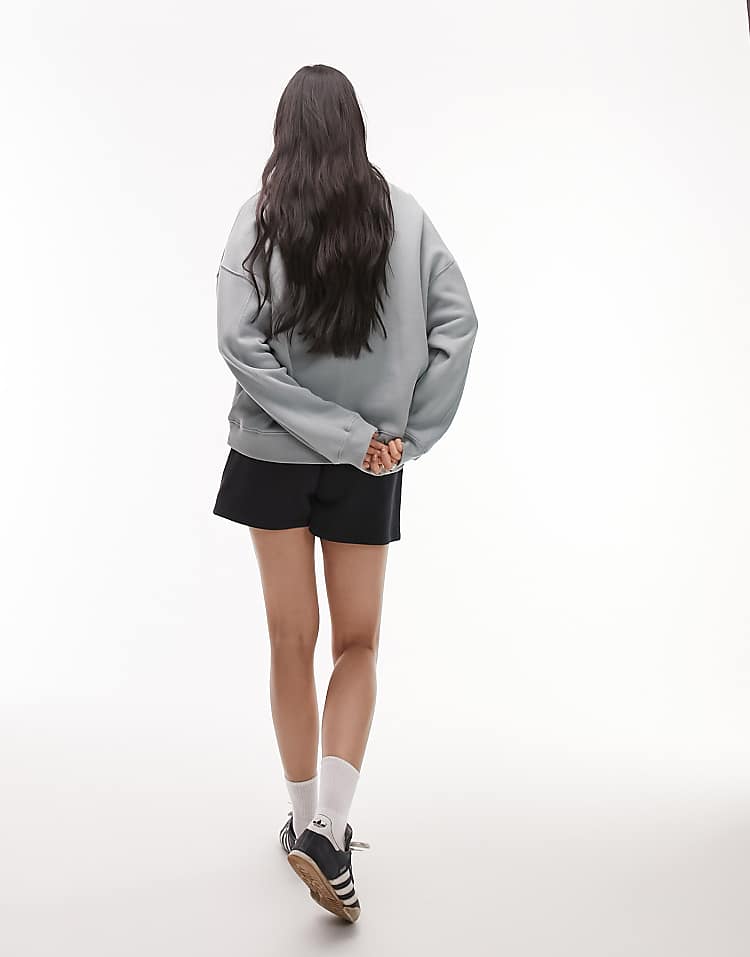 Topshop premium seam detail sweat in burgundy - HCWP