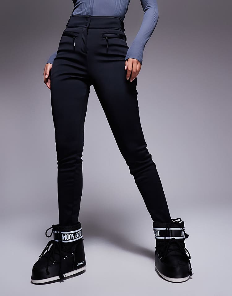 ASOS 4505 Tall Ski soft shell water repellent skinny ski pants in black