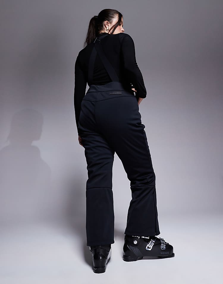 ASOS 4505 Curve Ski soft shell water repellent kick flare ski trousers in black