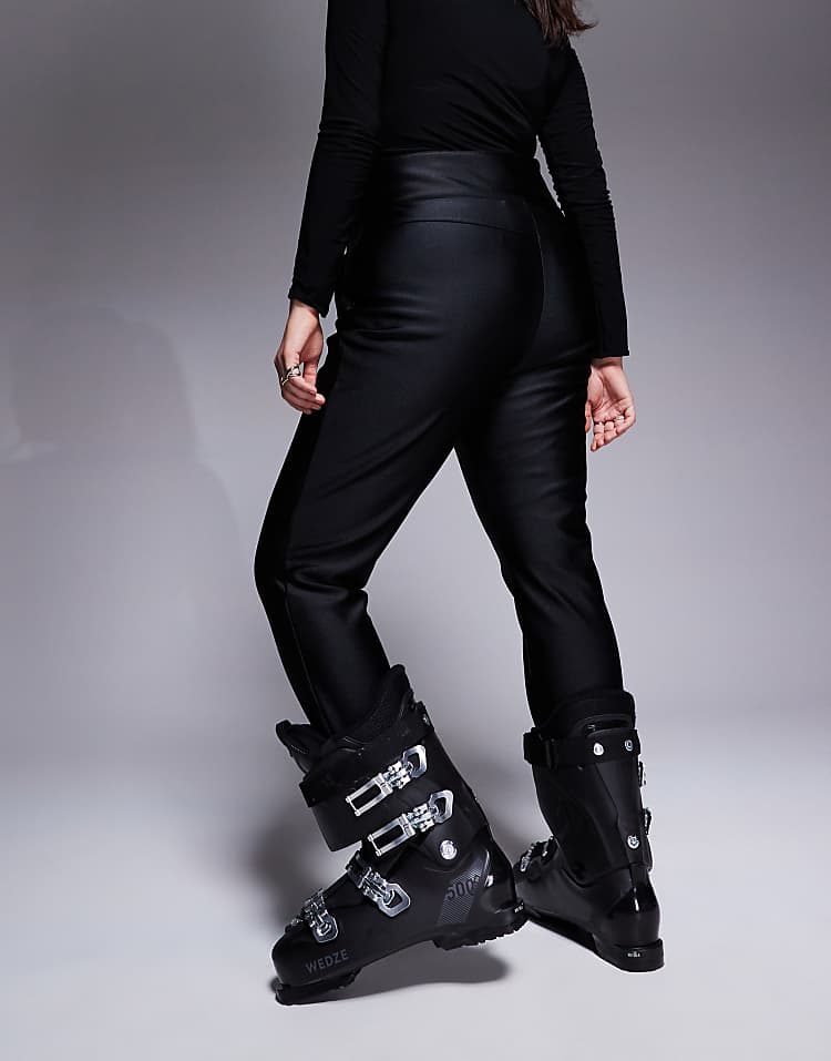 ASOS 4505 Curve Ski soft shell water repellent skinny ski trousers in black gloss