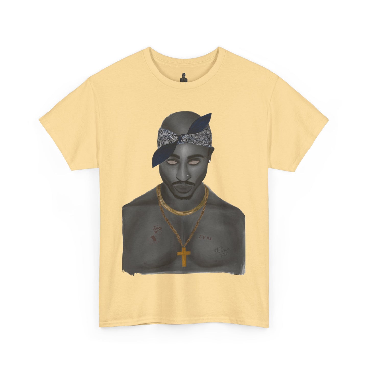 2 Pac T-shirt painted by Oleg Dave - HCWP