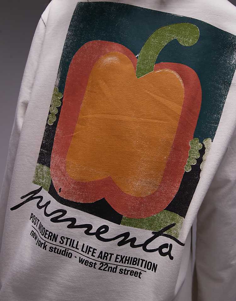 Topshop license graphic Nirvana long sleeve skater in burgundy