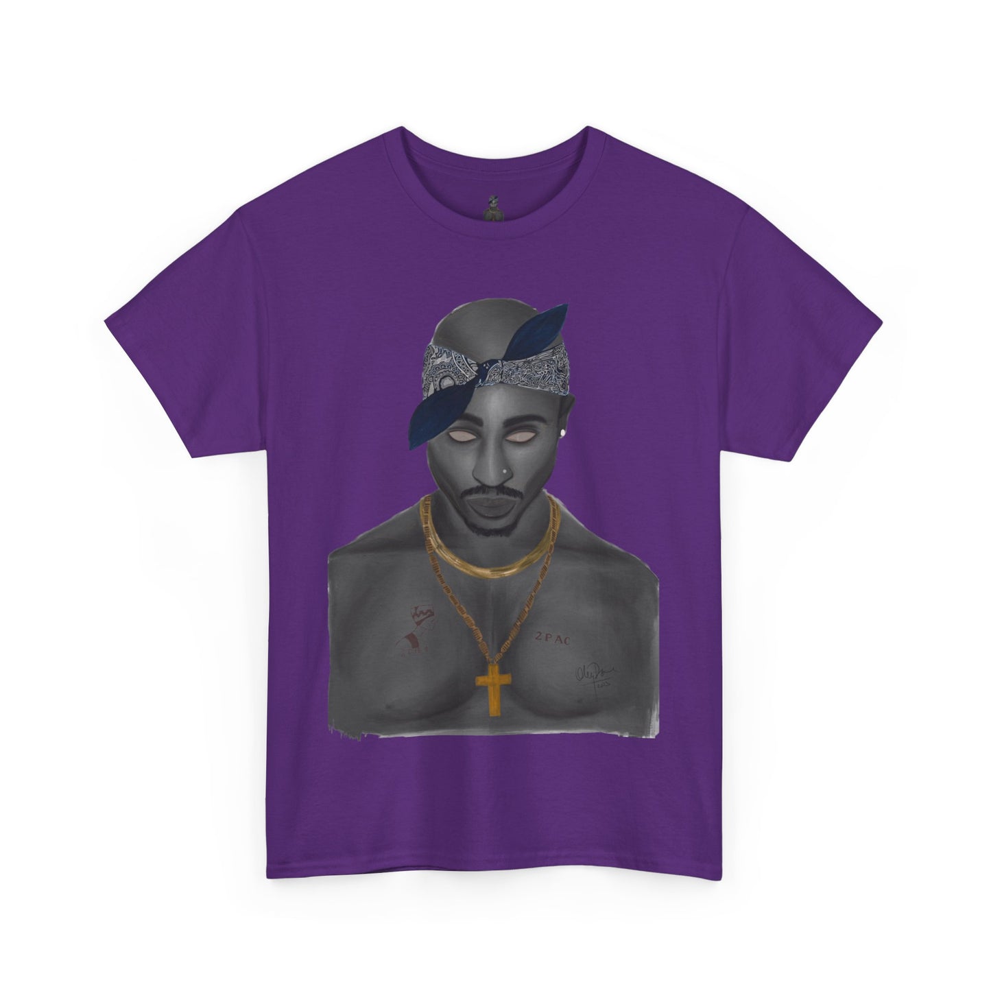 2 Pac T-shirt painted by Oleg Dave - HCWP