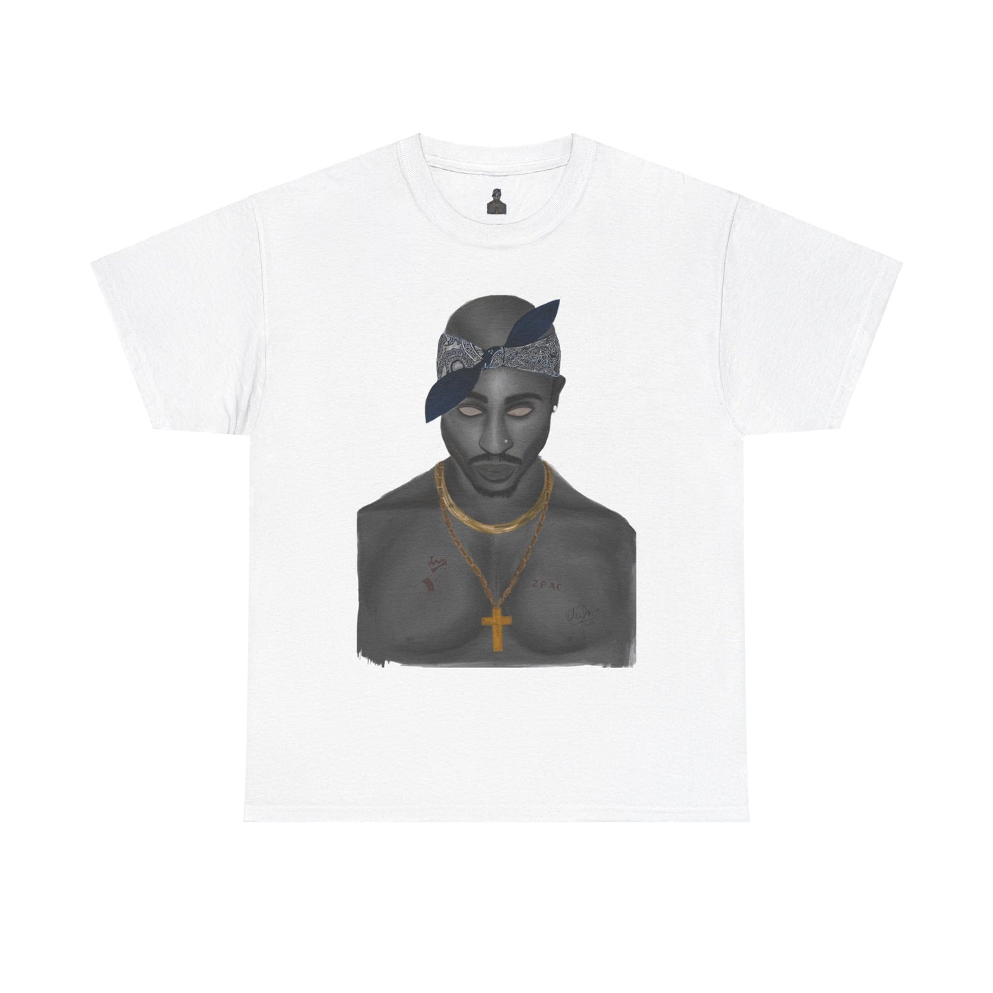 2 Pac T-shirt painted by Oleg Dave - HCWP
