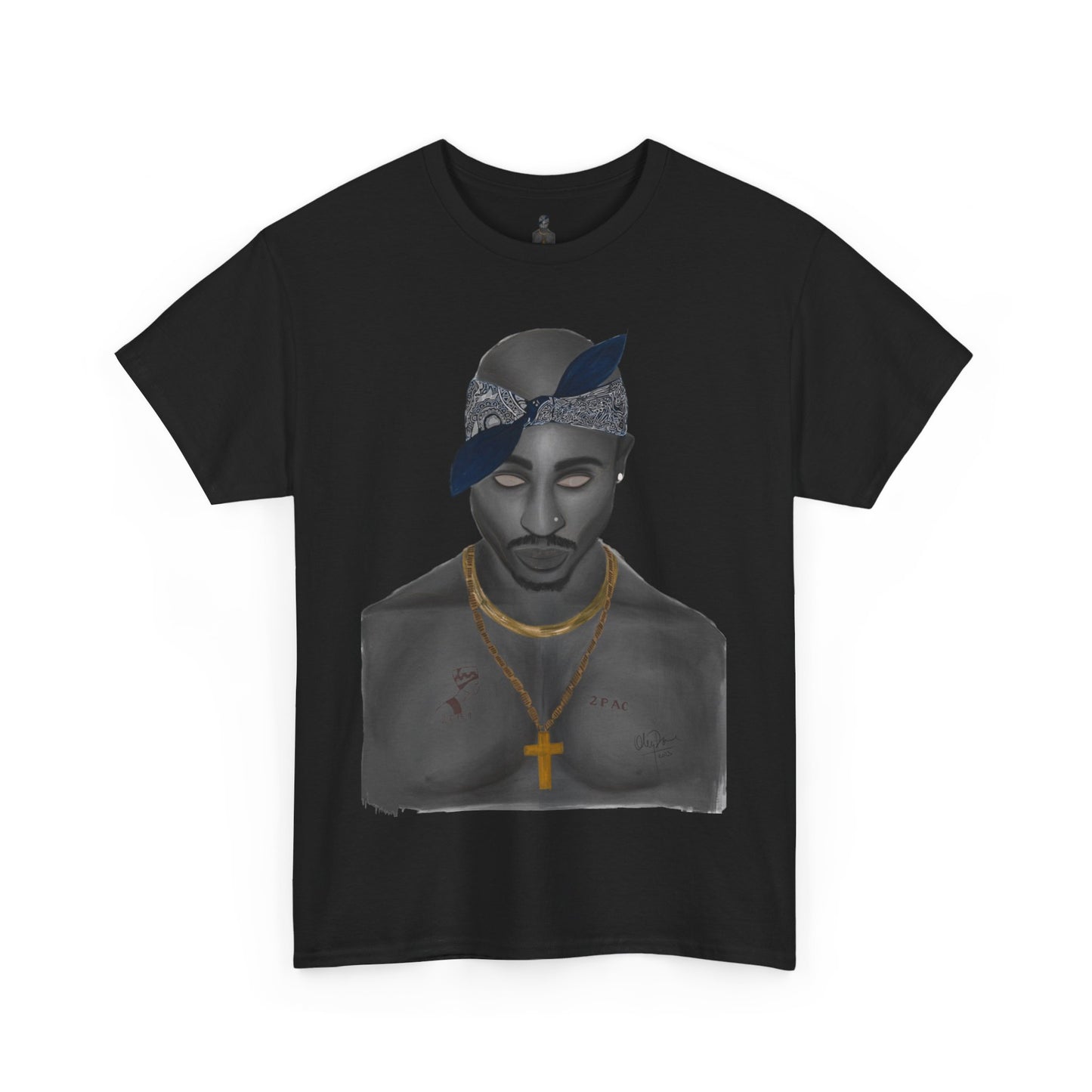 2 Pac T-shirt painted by Oleg Dave - HCWP