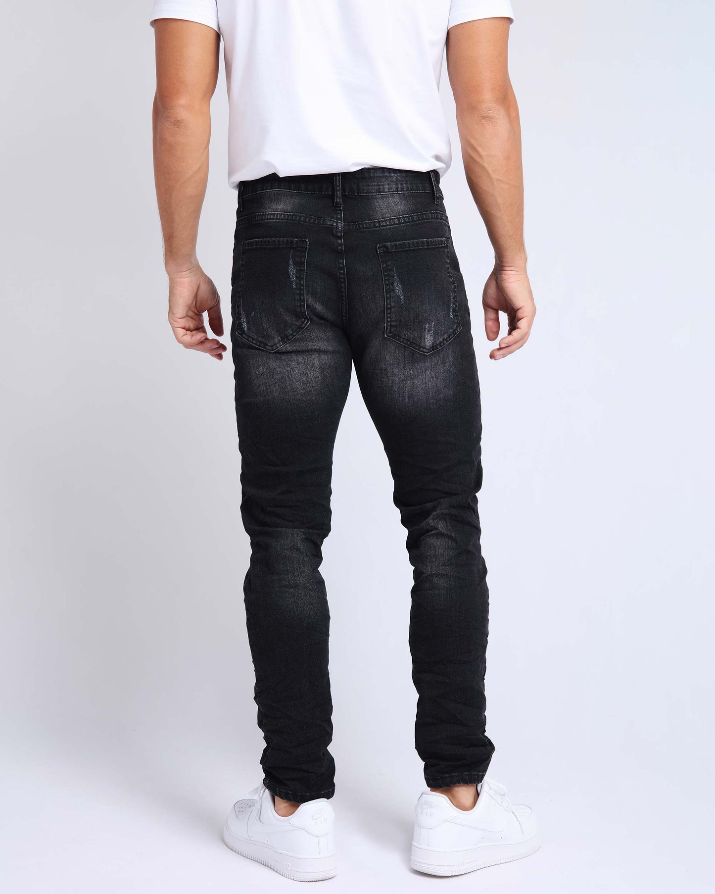 Gothic Graffiti Slim Fit Ripped Black Jeans - HCWP
