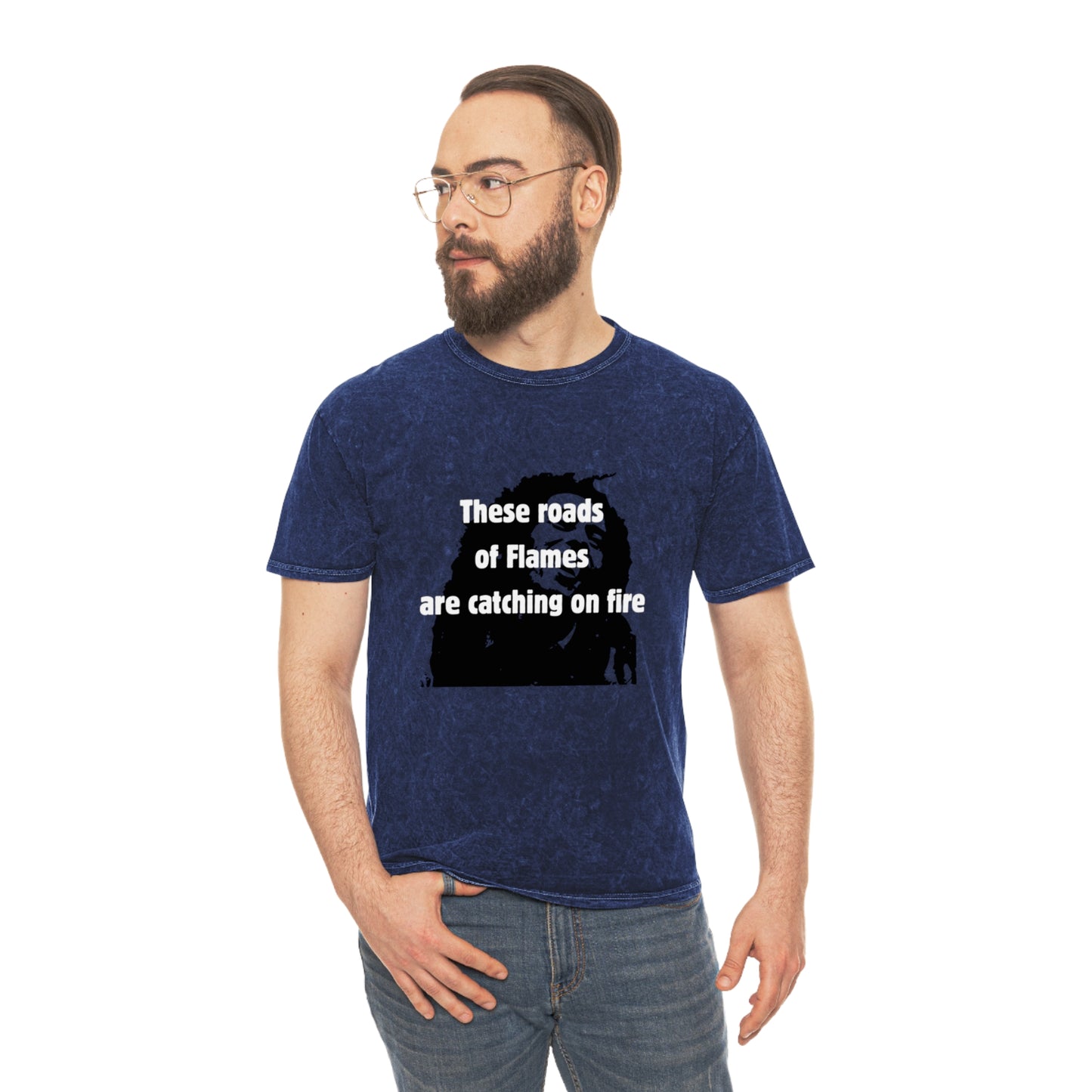 Roads of Flames Unisex Mineral Wash T-Shirt - HCWP