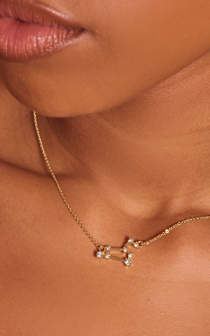 Gold Plated Cancer Celestial Necklace - HCWP