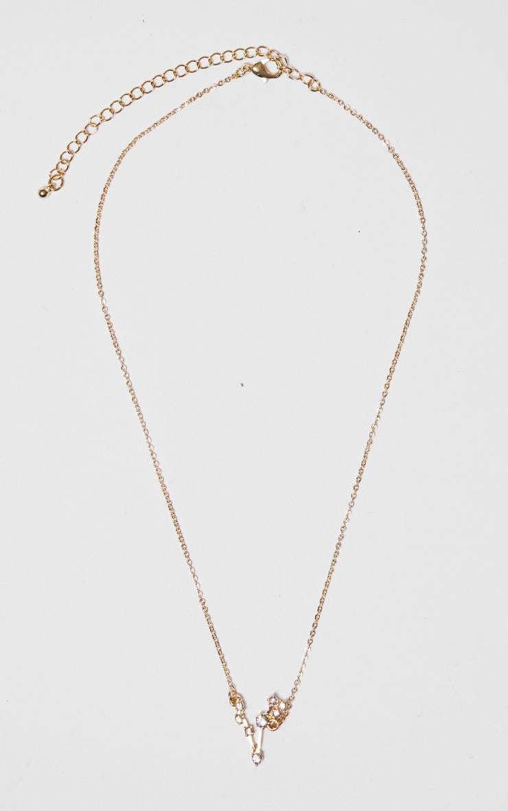 Gold Plated Taurus Celestial Necklace - HCWP