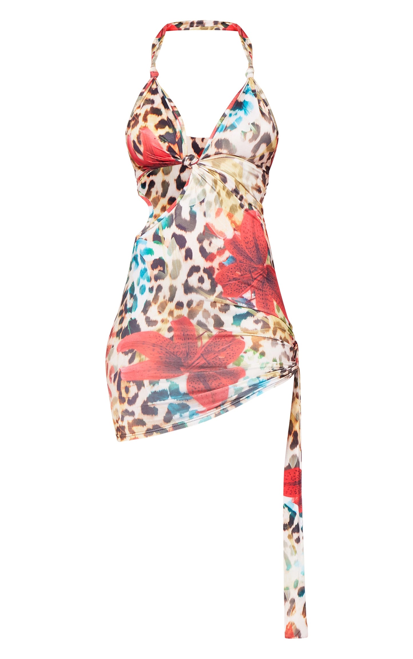 Black Slinky Knotted Bodycon Dress - HCWP