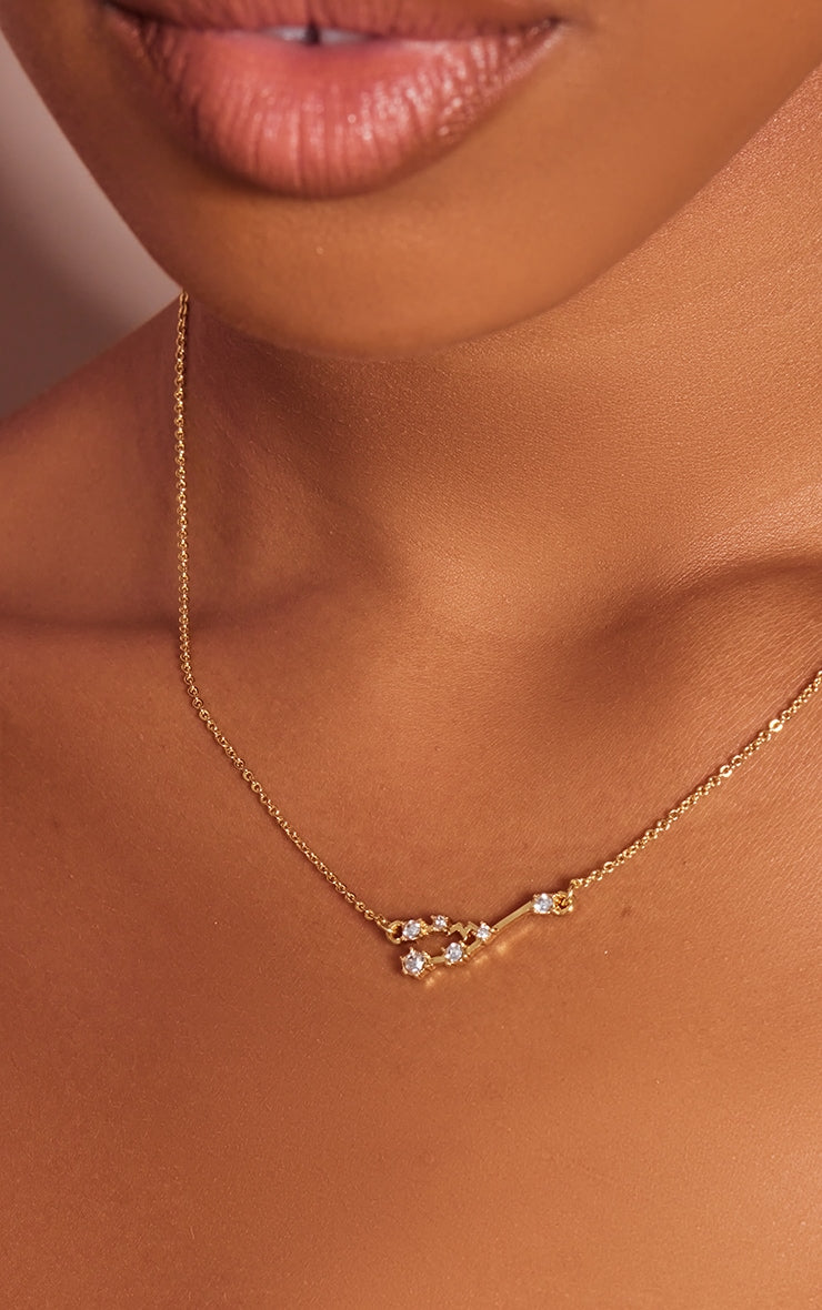 Gold Plated Taurus Celestial Necklace - HCWP