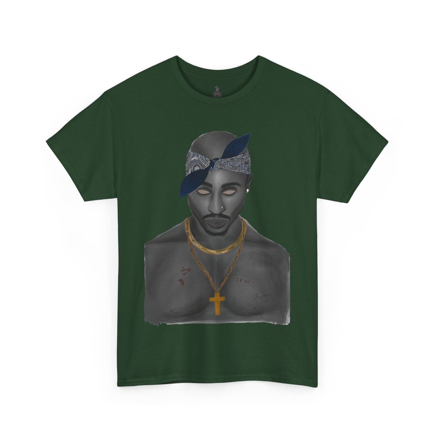 2 Pac T-shirt painted by Oleg Dave - HCWP