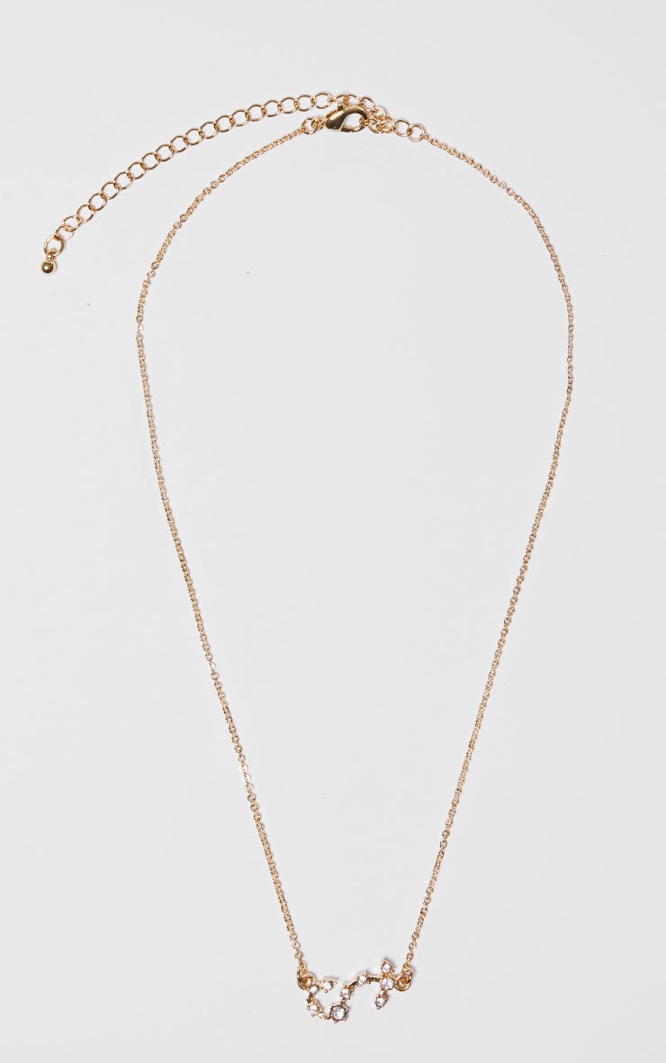 Gold Plated Gemini Celestial Necklace - HCWP