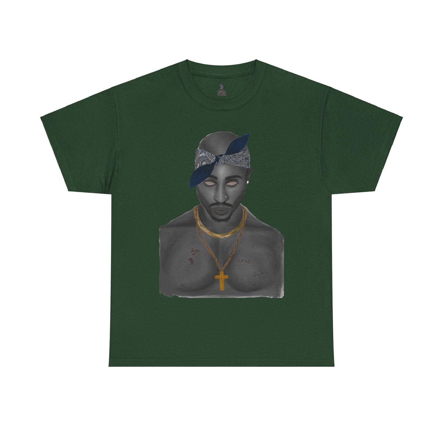 2 Pac T-shirt painted by Oleg Dave - HCWP