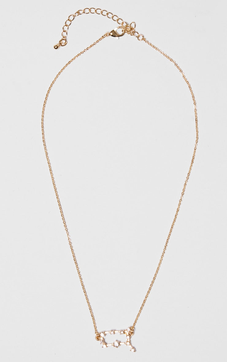 Gold Plated Gemini Celestial Necklace - HCWP